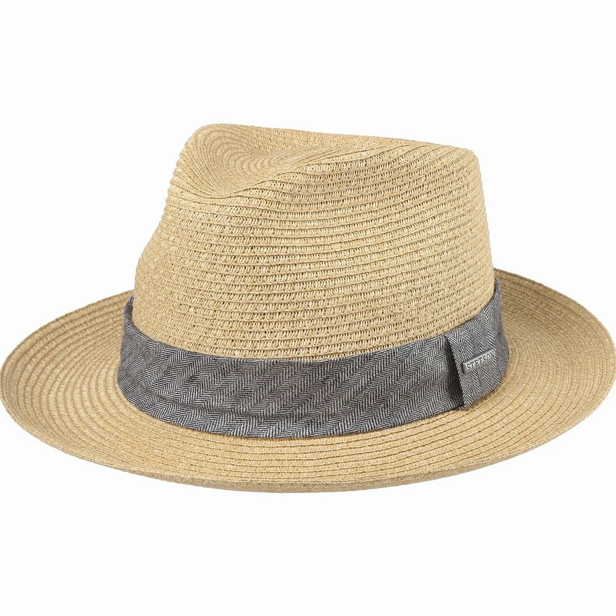 Stetson Chapeau en Paille Lintano Toyo Femme/Homme - Traveller de Soleil avec Ruban Gros Grain Printemps-ete Ete