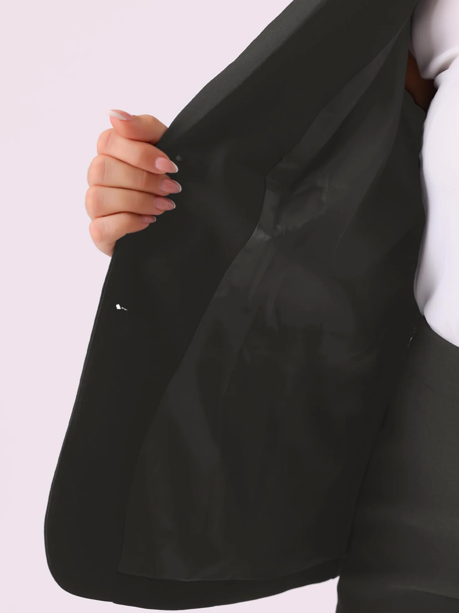 Agnes Orinda Ensemble Jupe Grande Taille pour Femme Ensemble 2 Pièces Blazer à Manches Longues et Jupe Crayon Style Décontracté