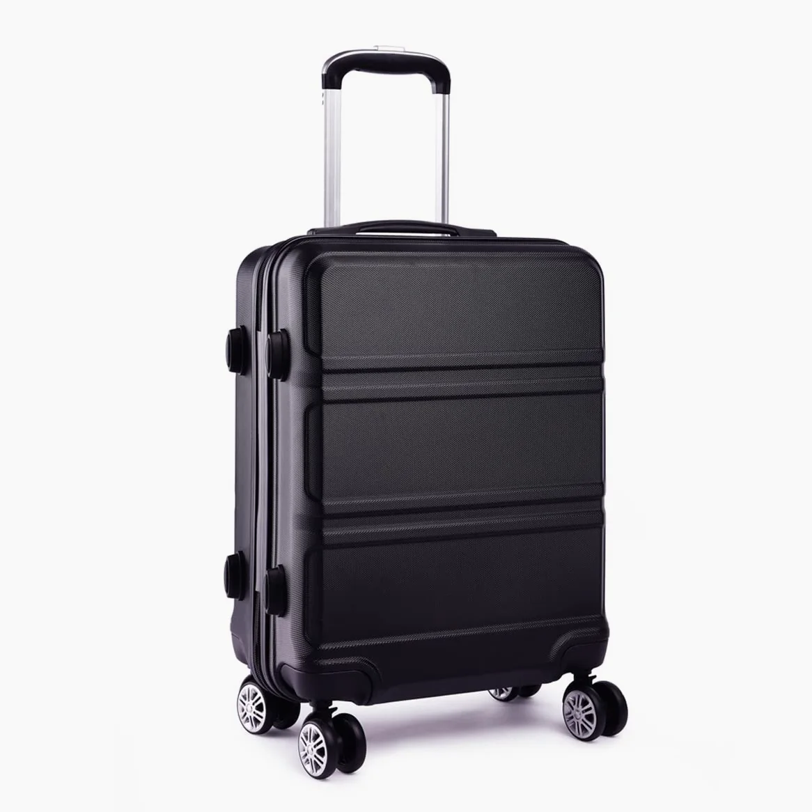 Kono Valise Grande 74cm Rigide ABS Valise de Voyage 28 Pouces à 4 roulettes et Serrure TSA Valise de Mode, Noir