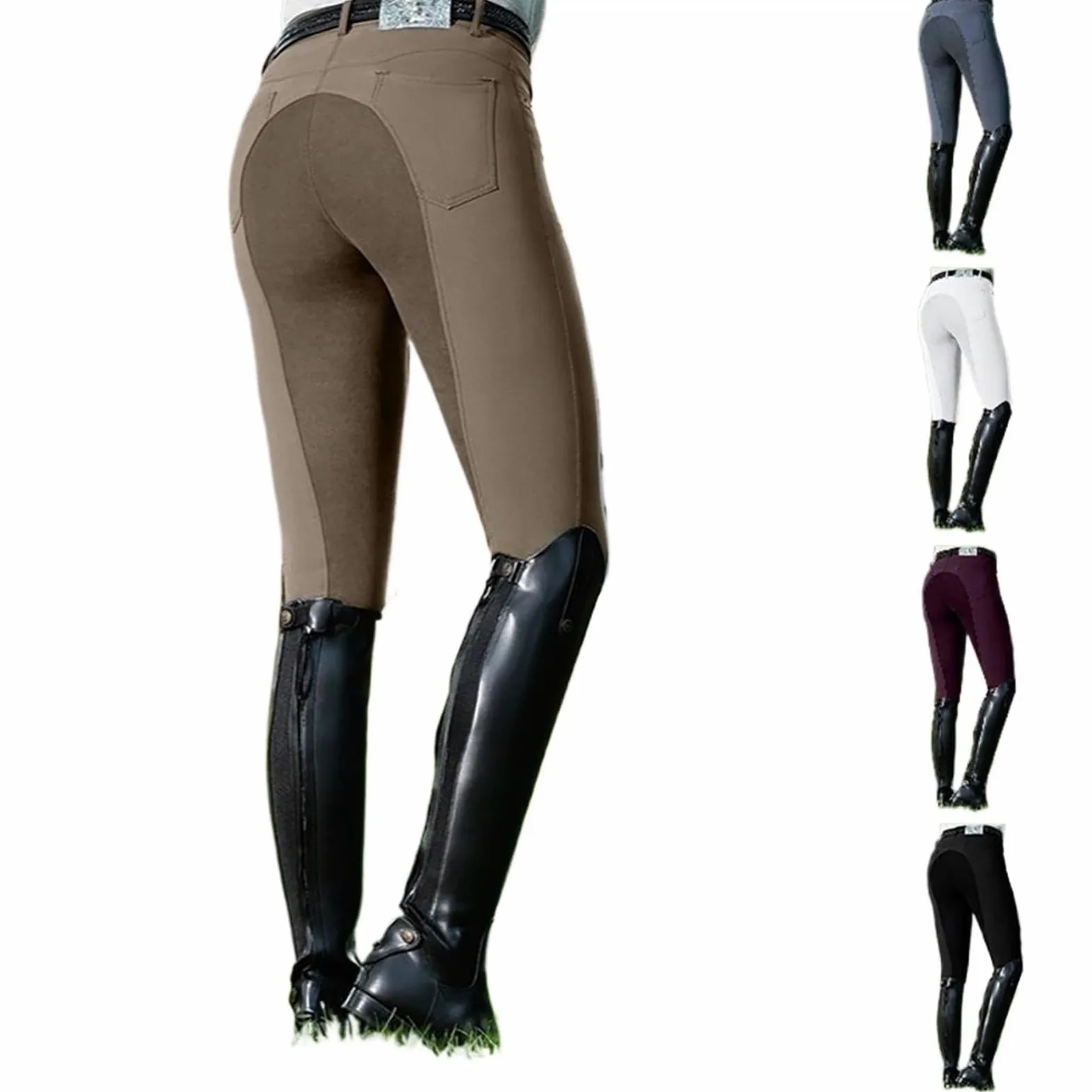 Pantalons d'équitation for Femmes et Hommes, Pantalons Taille Haute à la Mode, Pantalons de Cyclisme Solides