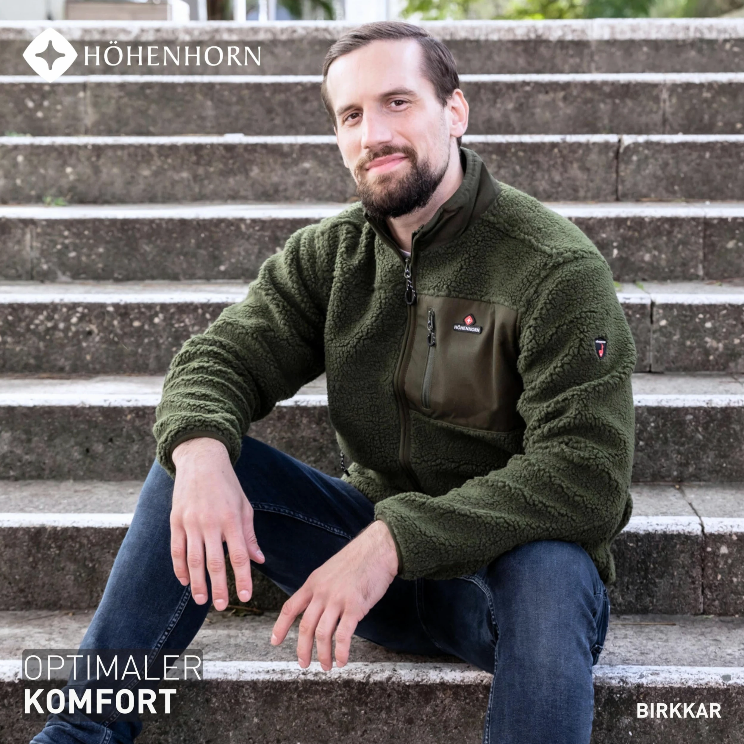 Höhenhorn Birkkar Veste d'hiver en polaire doublée pour homme
