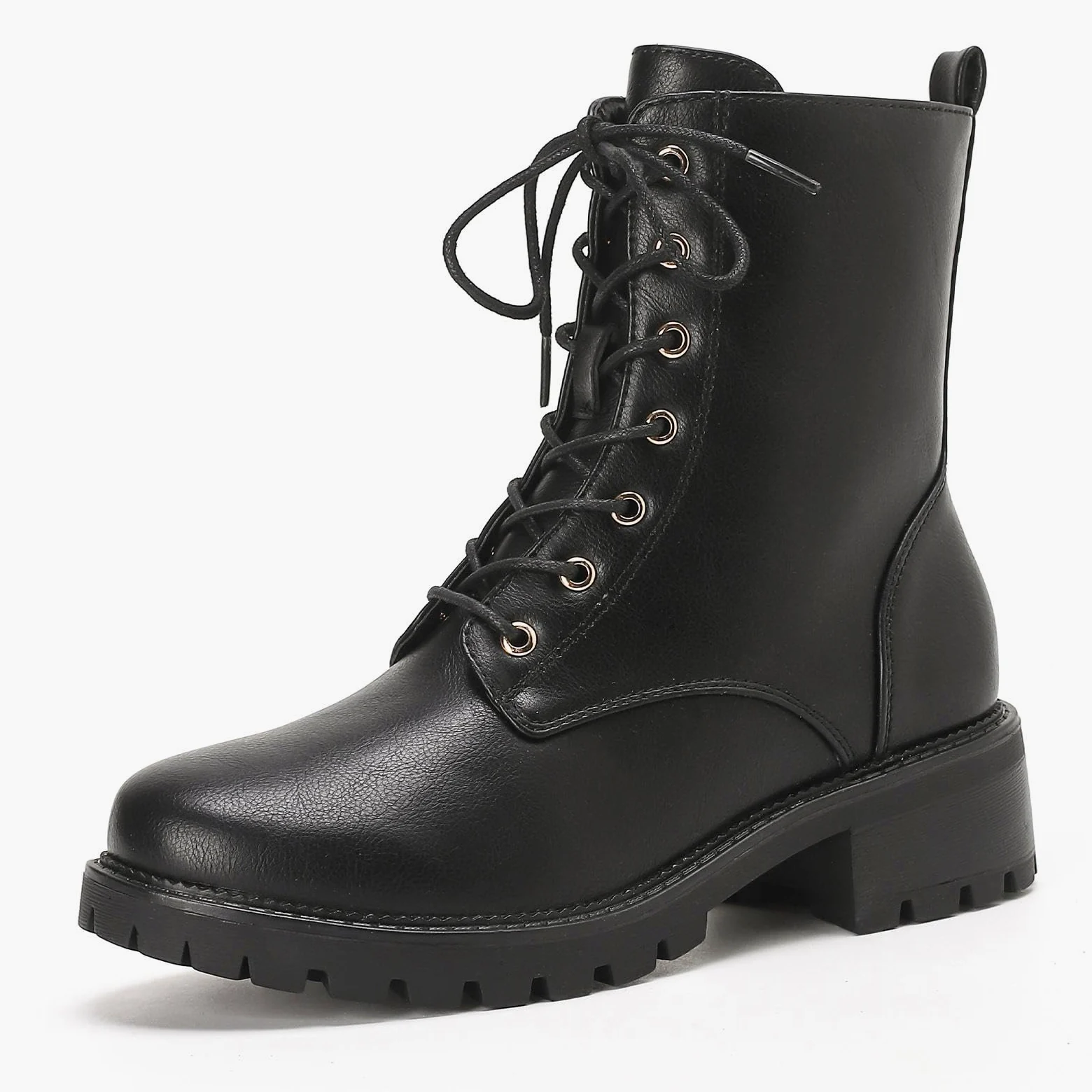 Putu Bottines Femme à Lacets et Fermeture Éclair, Bottes avec Semelle Antidérapante, Style Tendance et Faciles à Porter 36-42