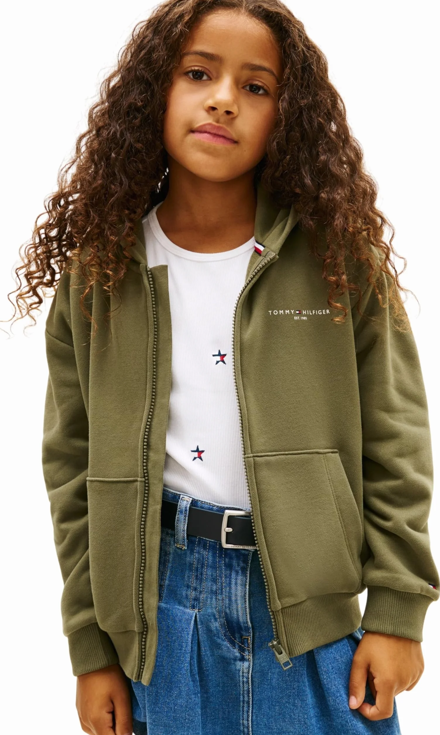 Tommy Hilfiger Mini Corp Zip Through Hoodie Ks0ks00726 Sweatshirts Mixte Enfant (Lot de 1)