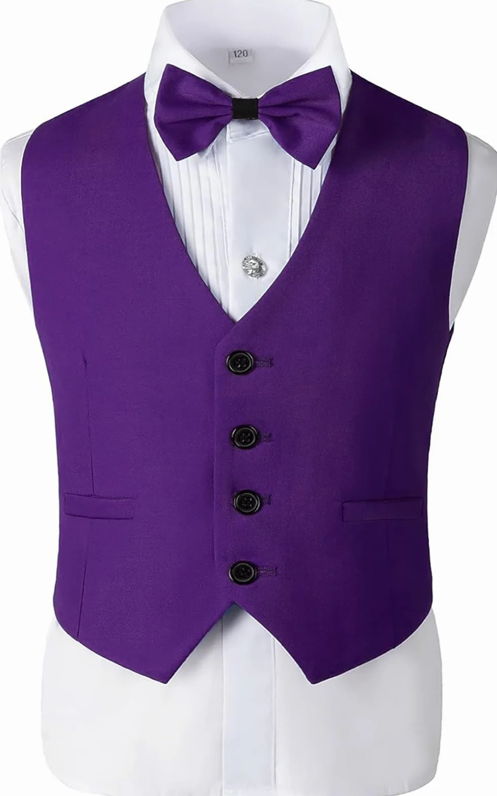 Costume de smoking 3 pièces pour garçon, coupe ajustée, costume de mariage à un bouton, blazer, pantalon, gilet