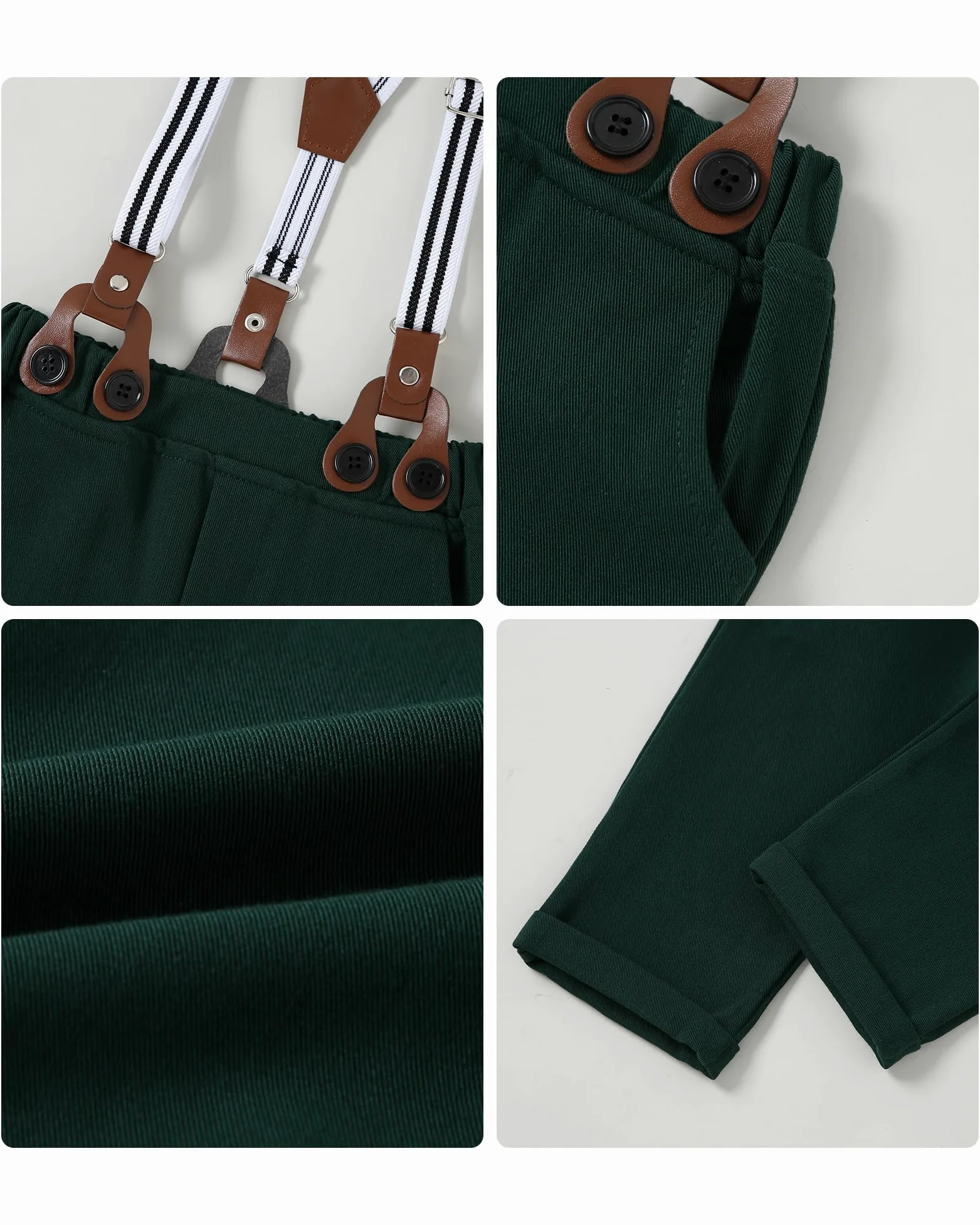 ZOEREA Bébé Garçon Gentleman Smoking Vêtements Ensembles, Enfant Mariage Baptême Tenue Costume Haut Chemise+Gilet+Pantalon+Nœud Papillon+Corsage 1-5 Ans