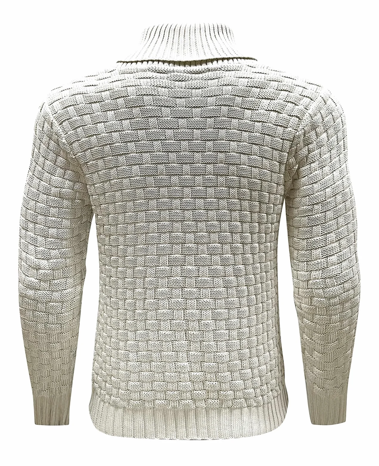Homme Pull à Col Roulé Pulls Basique Slim Fit Chaud en Maille Sweat Chaud Col de Pull-Over à Deux Boutons pour Hommes