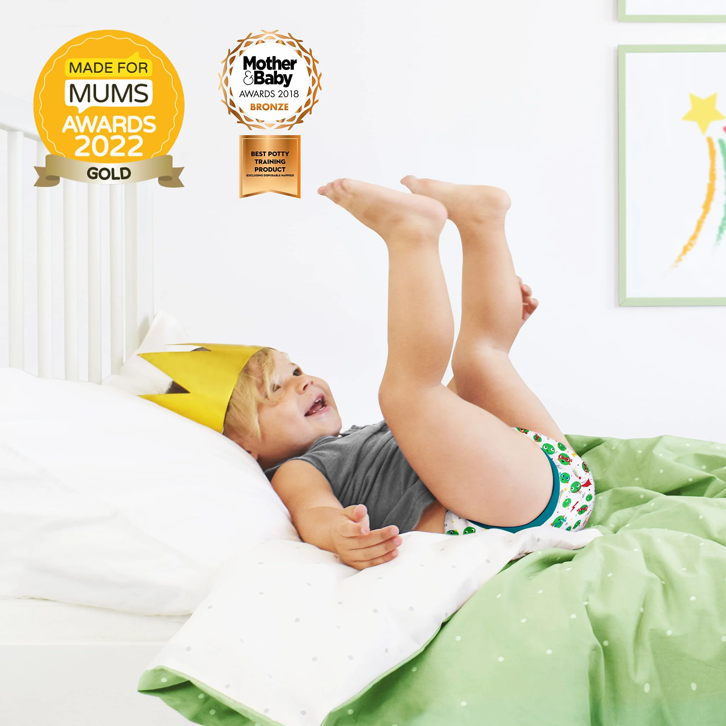 Bambino Mio Culotte d'apprentissage lavable, lot de 5, unisexe (2-3 ans - Dino) Pour les garçons et les filles