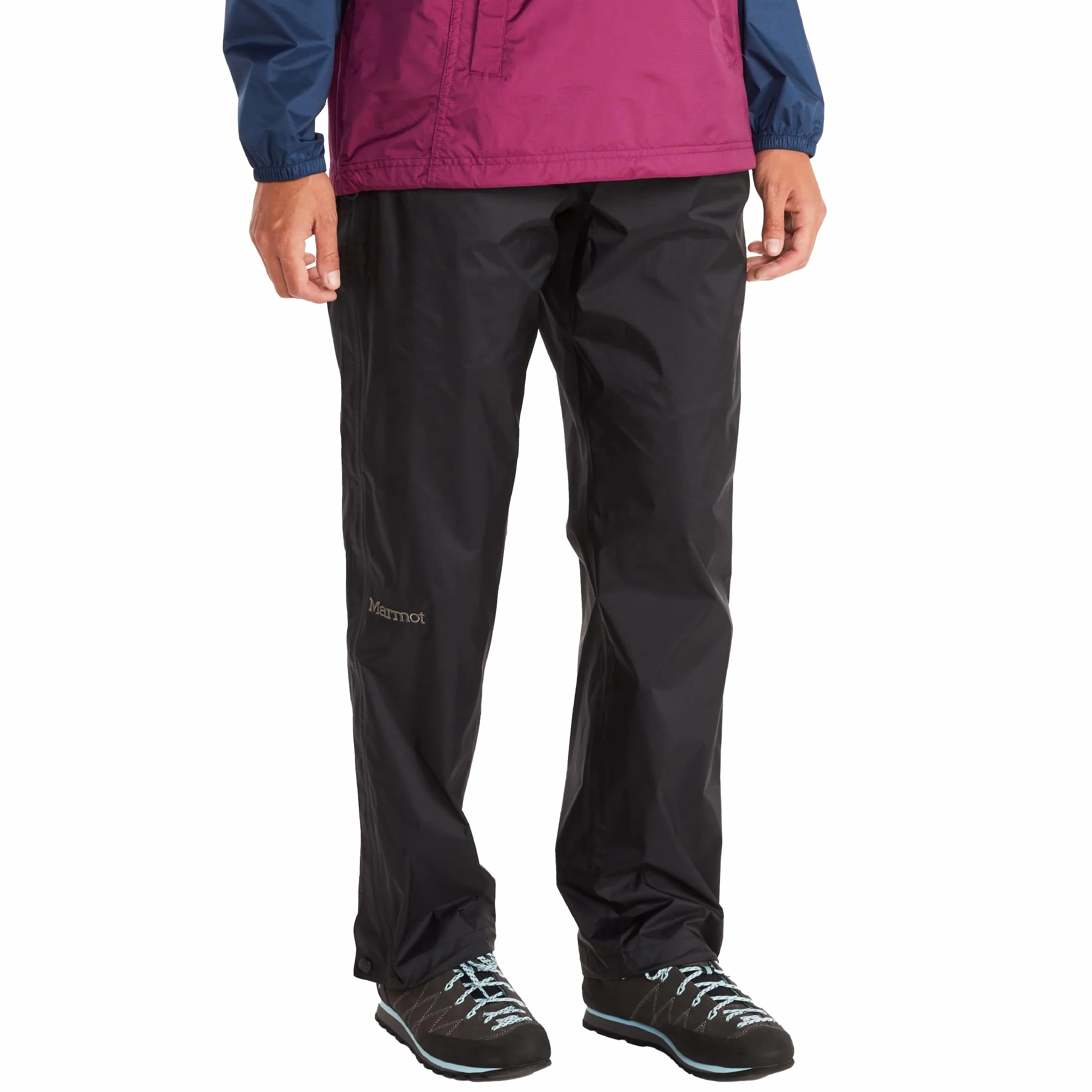 Marmot Wm's Precip Eco Full Zip Pant Long, Imperméable Pantalon étanche Femme Pluie Coupe Vent Respirant