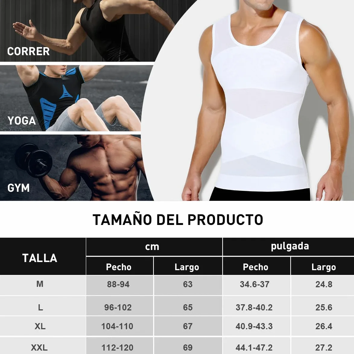 Casey Kevin Débardeur de Compression Homme Maillot de Corps Ventre Plat Homme sans Manche Gainant Minceur sous-vêtements Musculation Sport Top Body Shaper