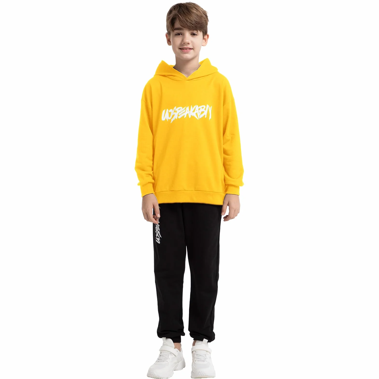 amropi Garçon Ensemble Pantalon et Haut Sweat à Capuche Enfants Set pour 2-15 Ans