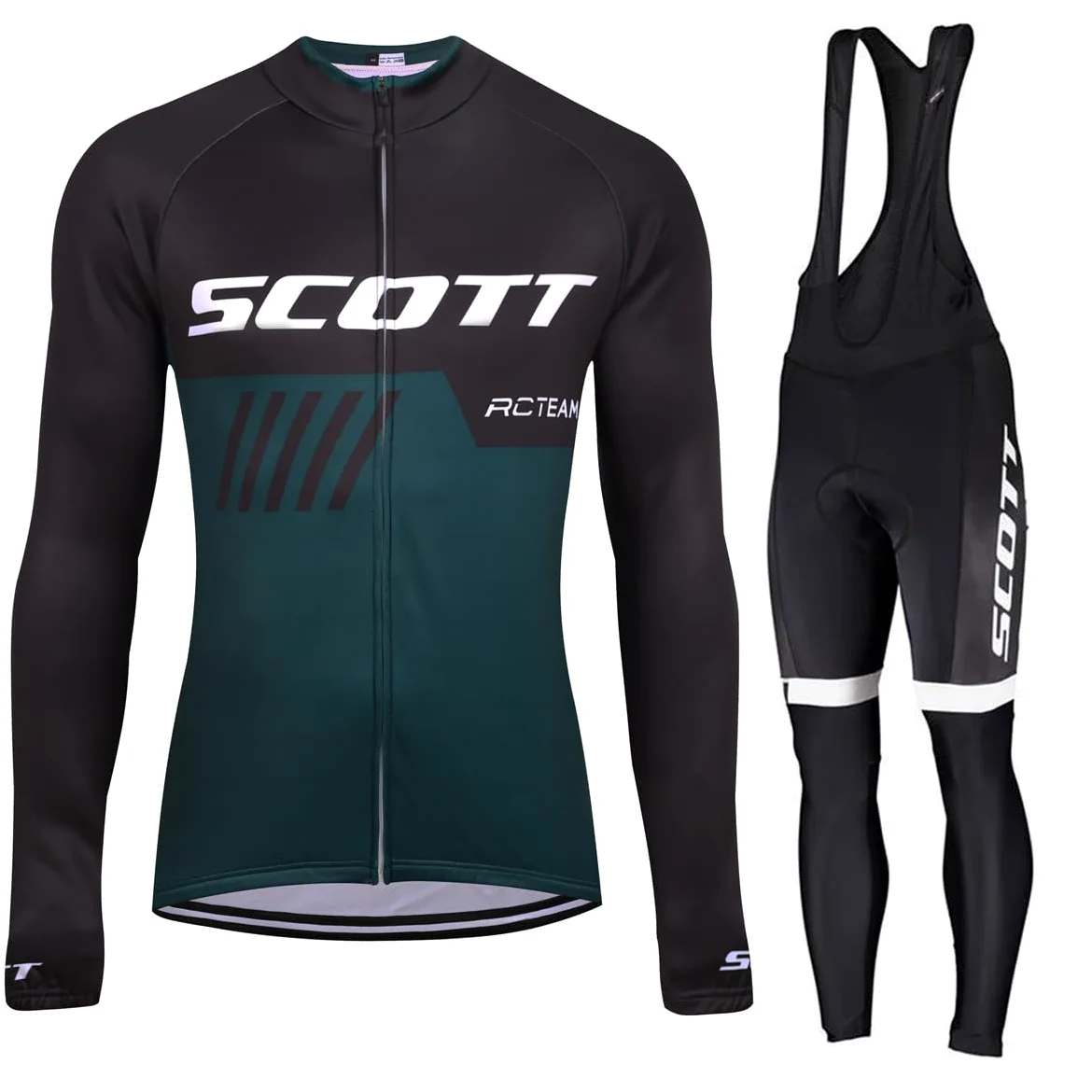 Vêtements De Cyclisme Hommes D'hiver Plein Vêtements Cyclisme Vélo Polaire Maillot Combinaison Vélo +Pantalon Rembourré Avec 3D Gel pad Respirant