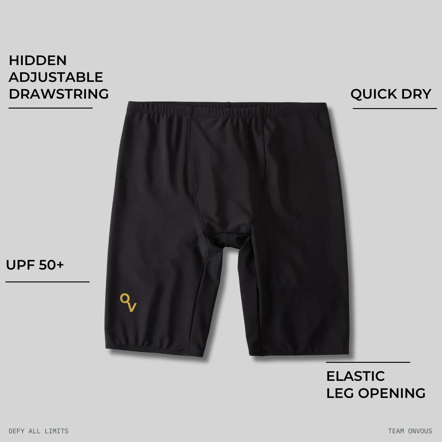 Onvous Short de bain pour homme | Jammer de maillot de bain athlétique pour homme | Jammer pour la natation pour homme | Taille 28-38