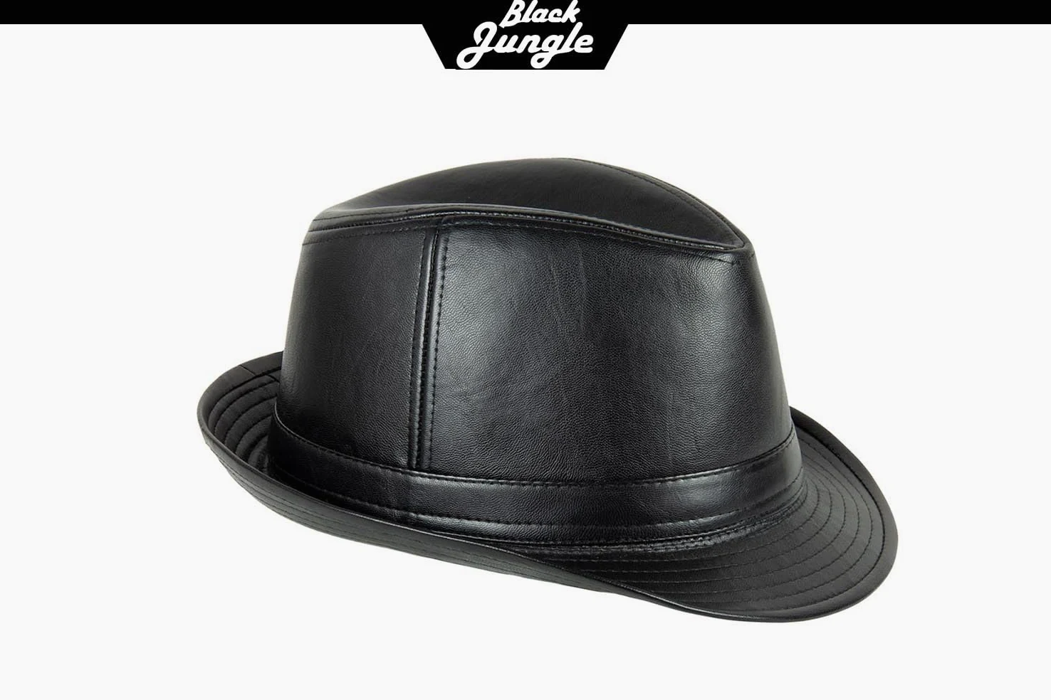 Black Jungle Adam Trilby en Simili Cuir Chapeau des Caraïbes Chapeau de la Havane Chapeau de Pluie Chapeau Chapeau de Soleil Unisexe
