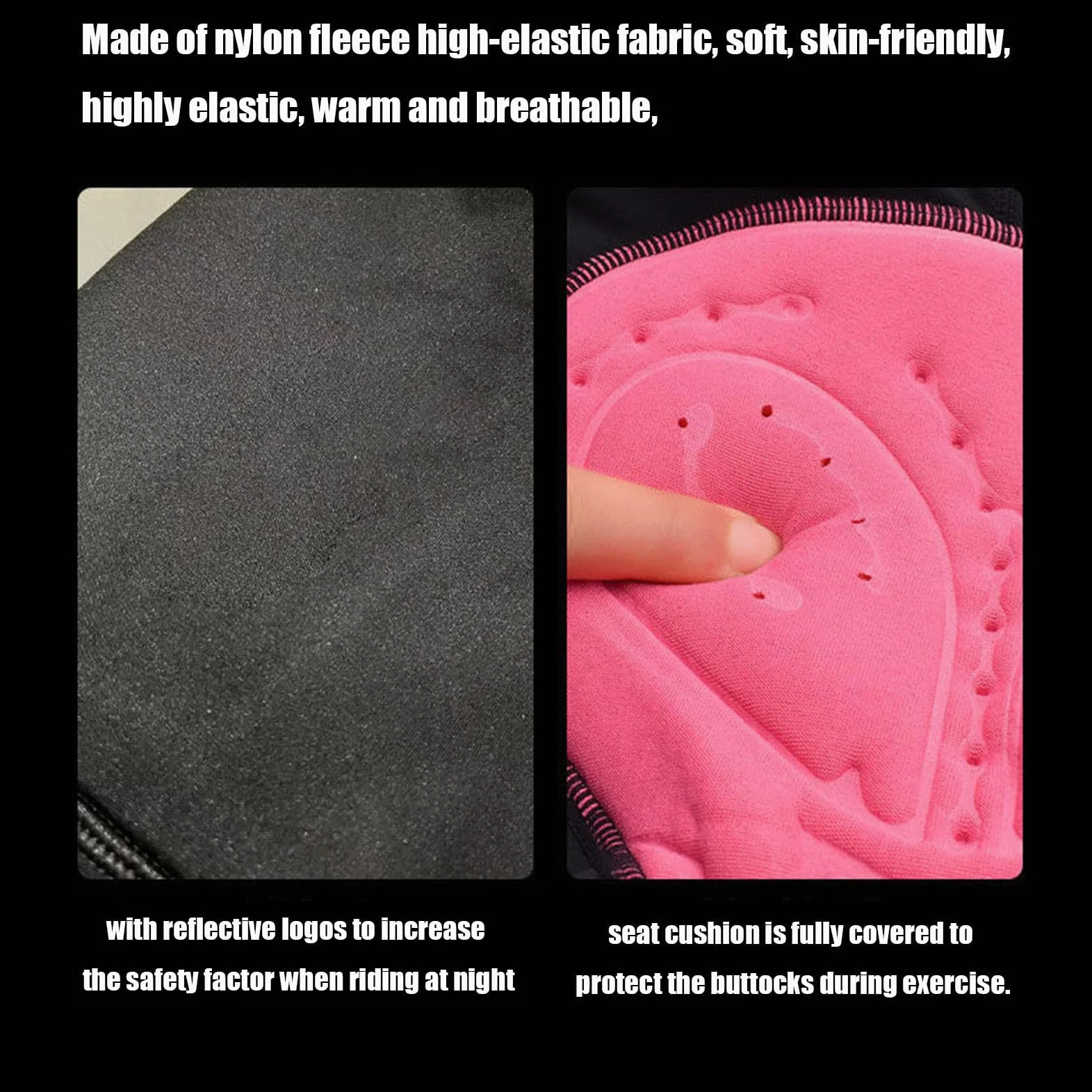 Pantalon De Velo Doux, Pantalon De Velo Rembourre Cyclisme Doux, Élastiques, Pantalon Thermique Doublé en Polaire À Séchage Rapide, Collants D'équitation pour Femmes, Vêtements D