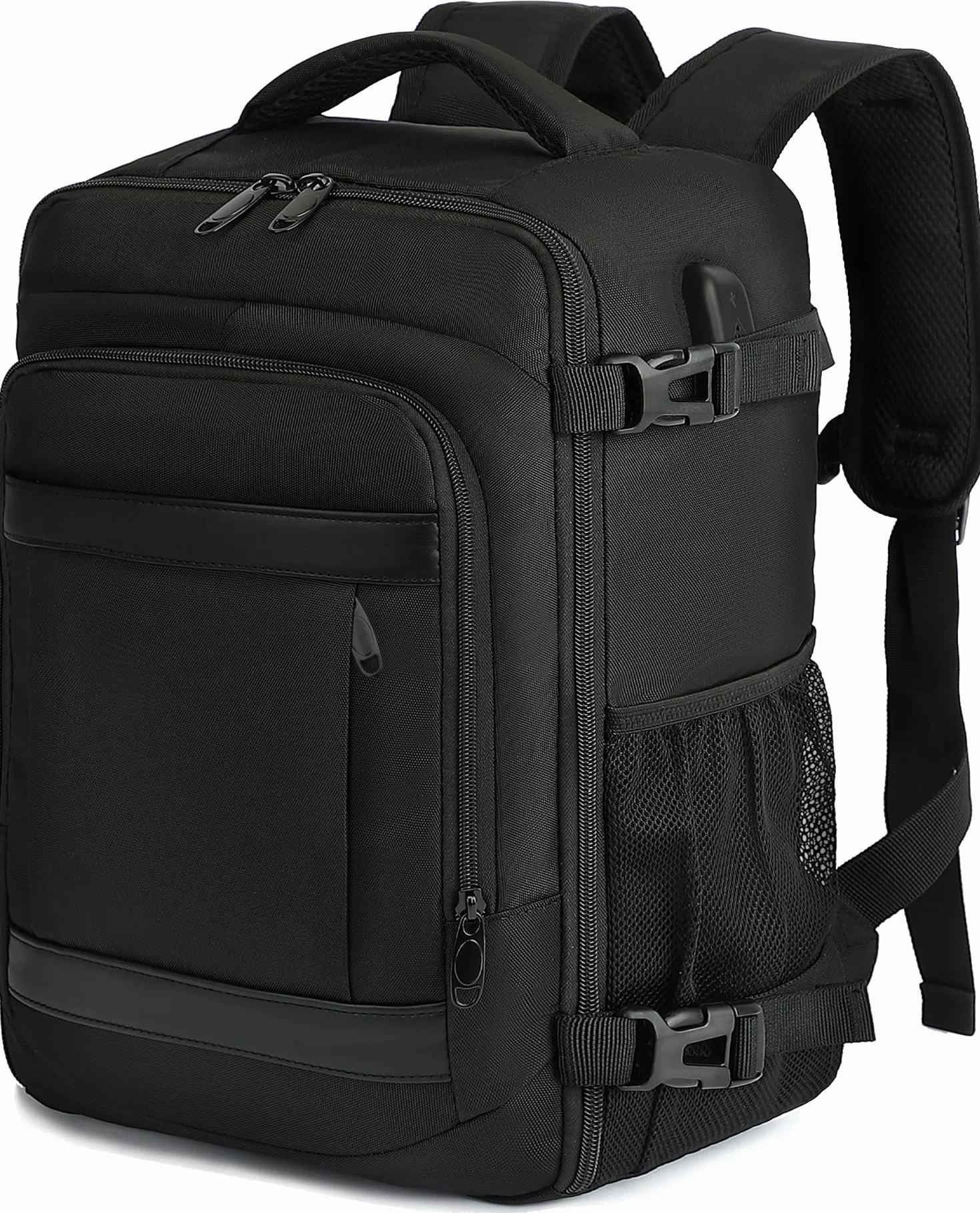 KLOSTAIN Sac à Dos Voyage Cabine Avion 45x36x20 pour Easyjet 30L Bagage Cabine Grande Bagage à Main sous Le Siège Sac à Dos Homme pour Ordinateur Portable 14 Noir