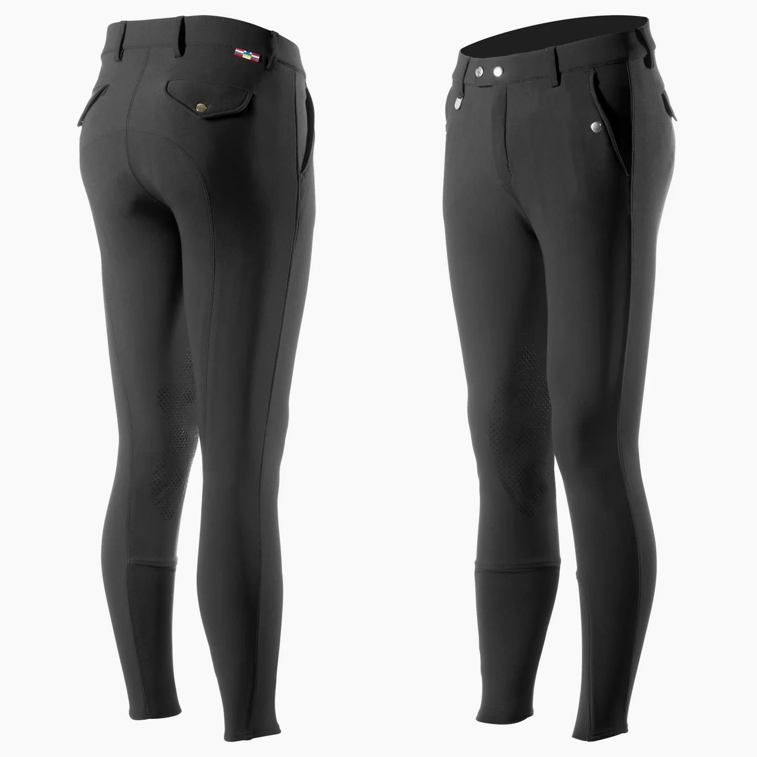 HORZE Pantalon d'équitation à basanes Silicone Grand Prix, Homme, Noir, 46