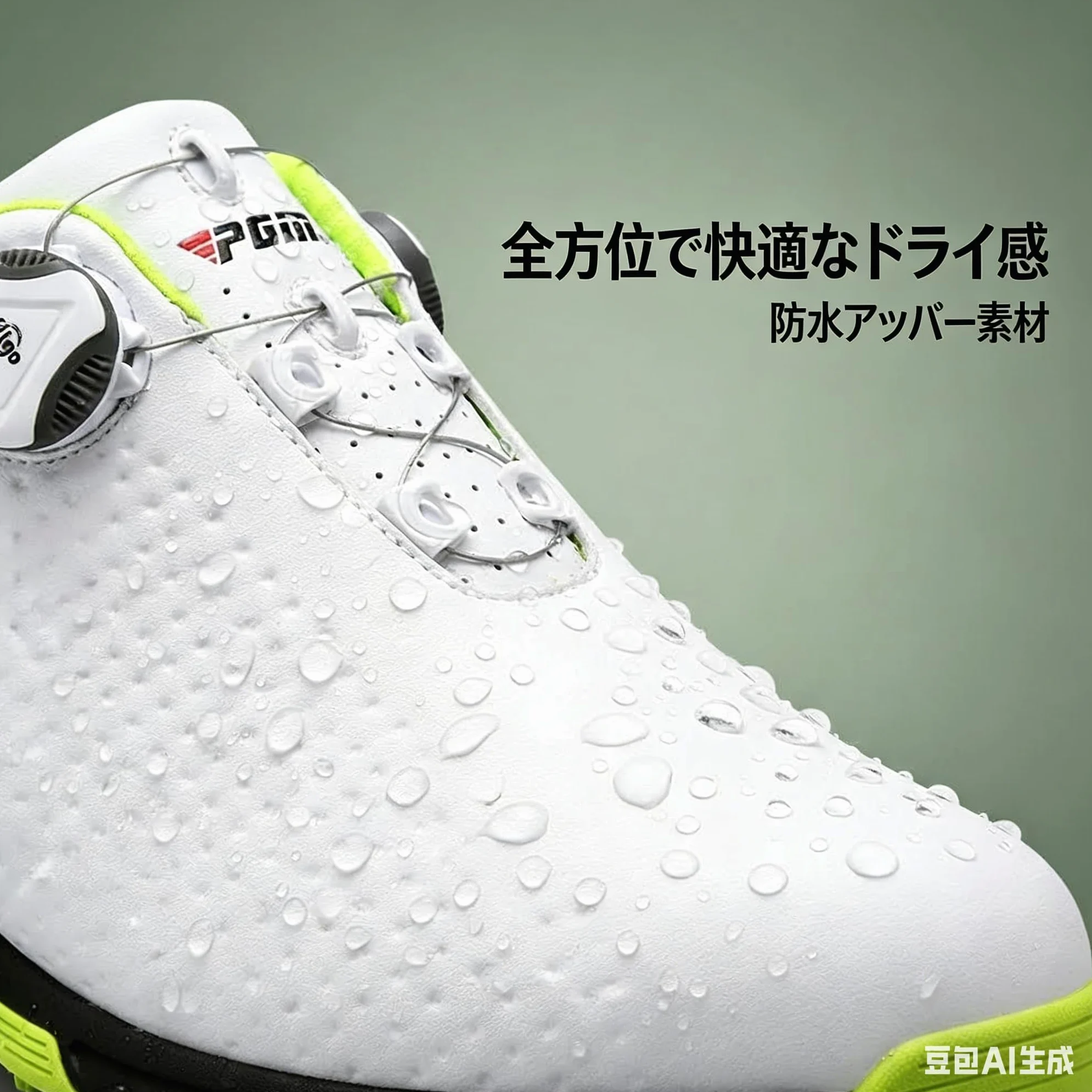 Chaussures de Golf Imperméables Anti-dérapage pour Hommes avec Système de Dentelle