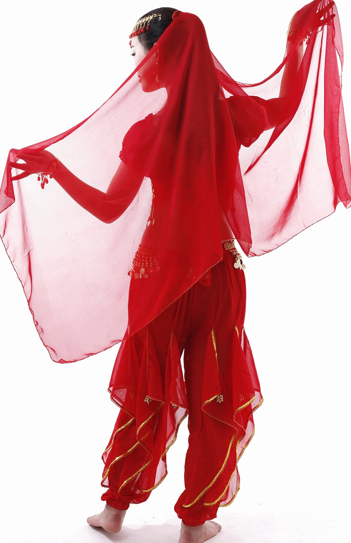 Astage Femme Indienne Belly Danse Costumes Halter Harem Pantalon Performance Set