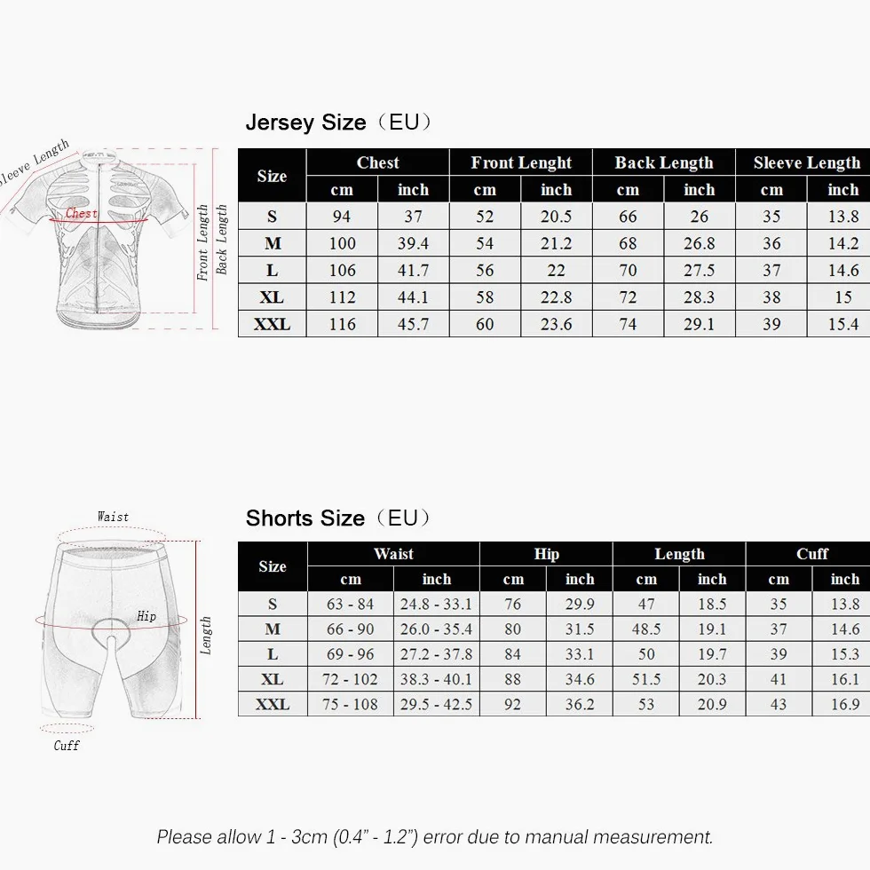 Lixada Hommes Femmes Cyclisme Maillot à Manches Courtes + Cuissard de 3D Padded Short Respirant