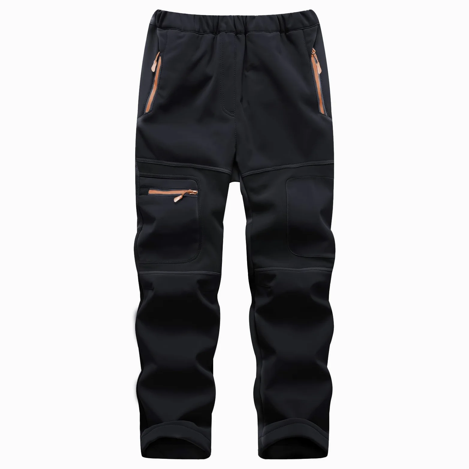 BWBIKE Enfants Garçon Neige Imperméable Coupe-Vent Jeunesse Extérieur Polaire Lind Randonnée Softshell Chaud Isolé Pantalon avec 4 Poches Zippées