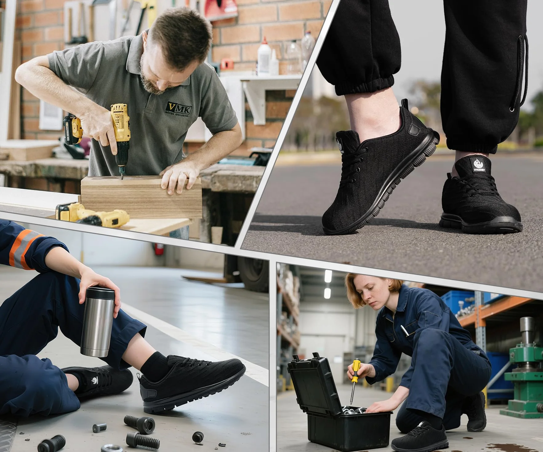 DYKHMILY Chaussures de sécurité Homme Femme Légère Anti-Perforation Basket Chantiers et Industrie Embout Acier Chaussures de Travail Respirant Confortable