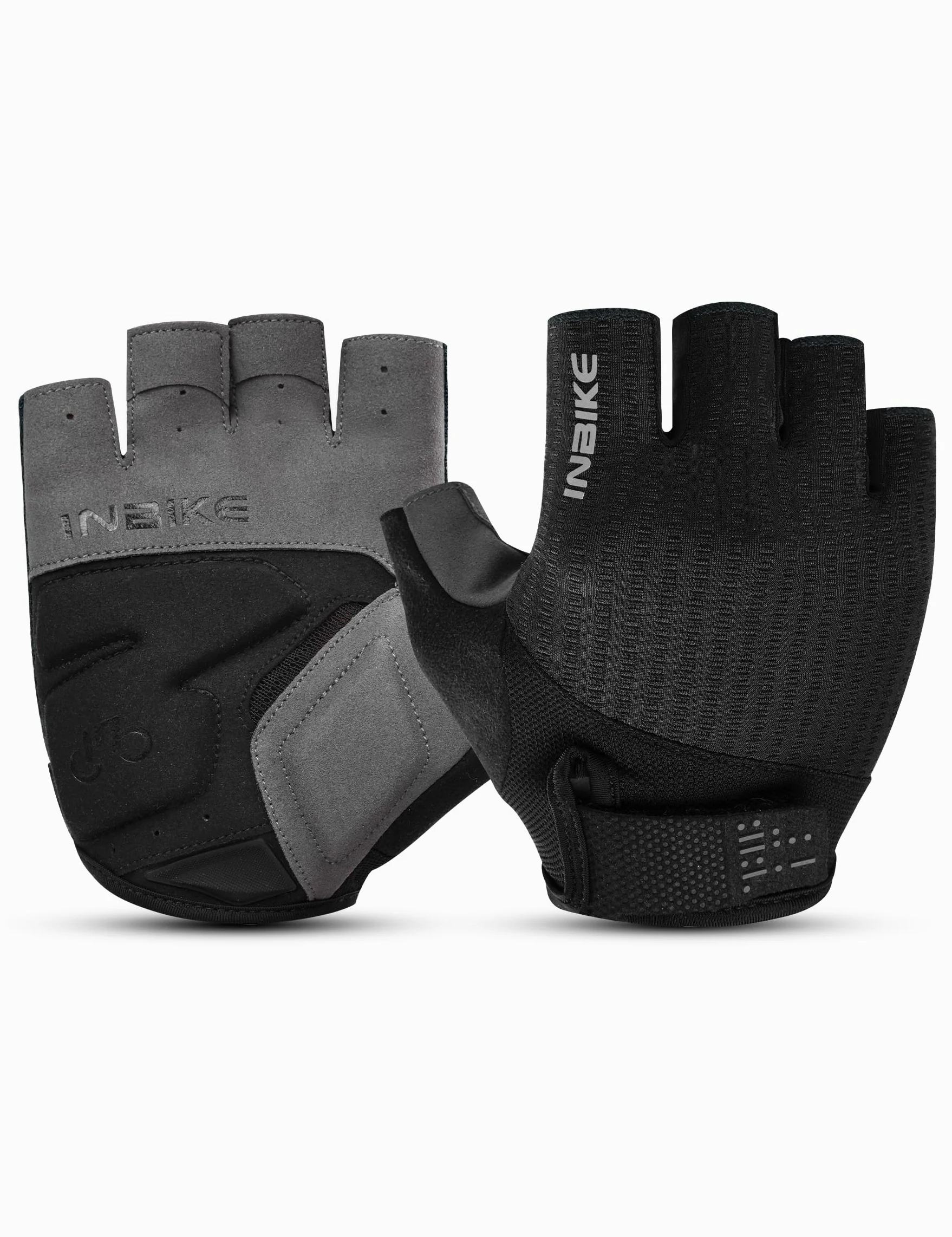 INBIKE Gants de Cyclisme Homme MTB Gants de Vélo Montagne Gants D'été sans Doigts pour Hommes et Femmes Elastiques et Respirants à Usages Multiples