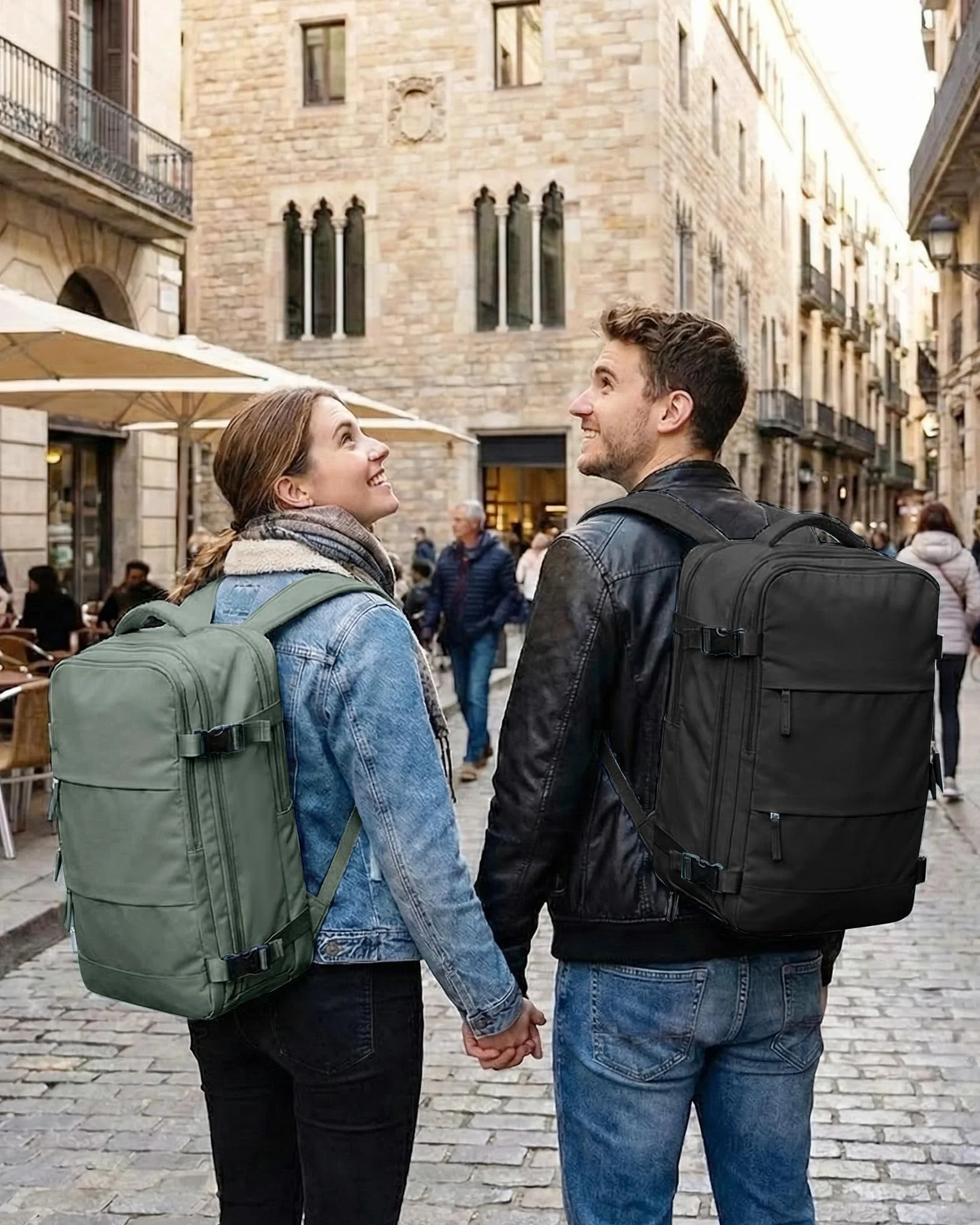 Sac à Dos Sous Vide Voyage 40x30x20 avec Pompe Bagage Cabine Ryanair Wizz Air Easyjet Ordinateur Portable 14 Pouces