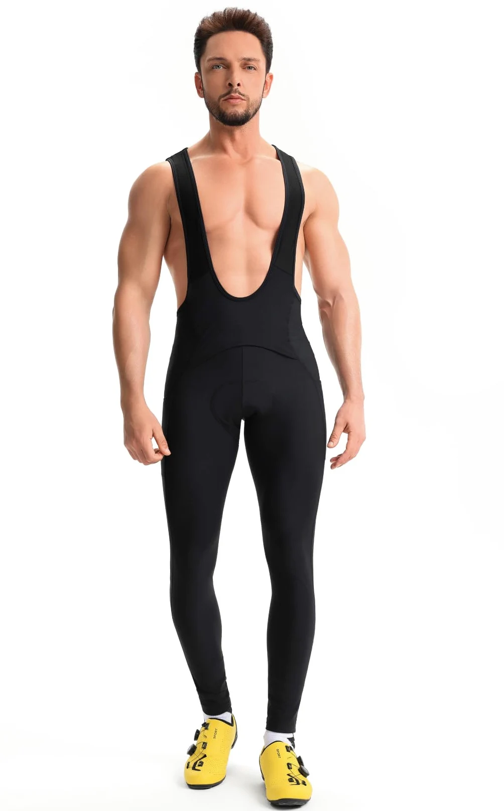 CEROTIPOLAR Collants de cyclisme en polaire thermique pour homme pour l'automne et l'hiver froid