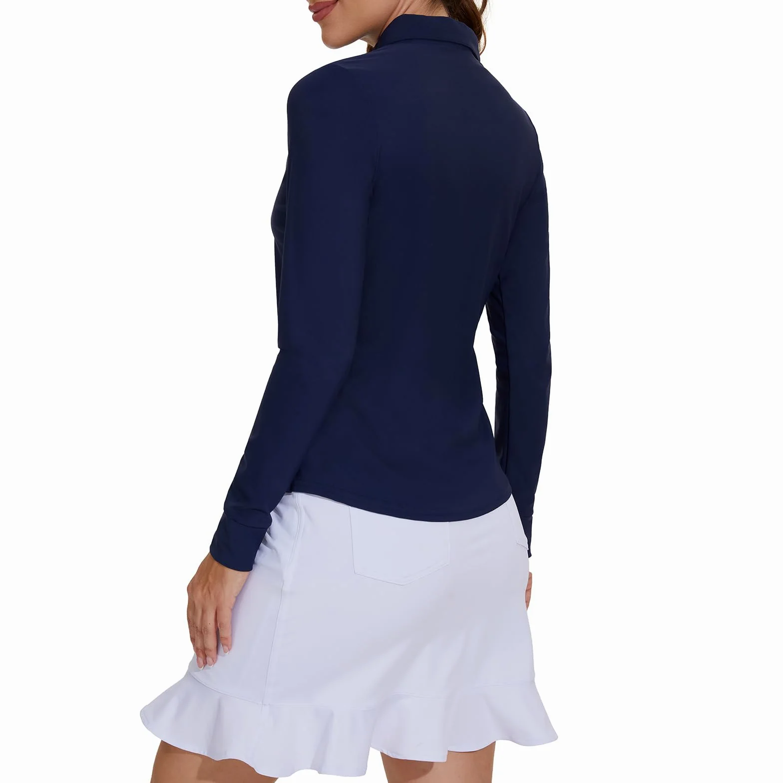 M MOTEEPI Sun Shirts Polo de golf léger avec protection UV pour femme avec 3 boutons
