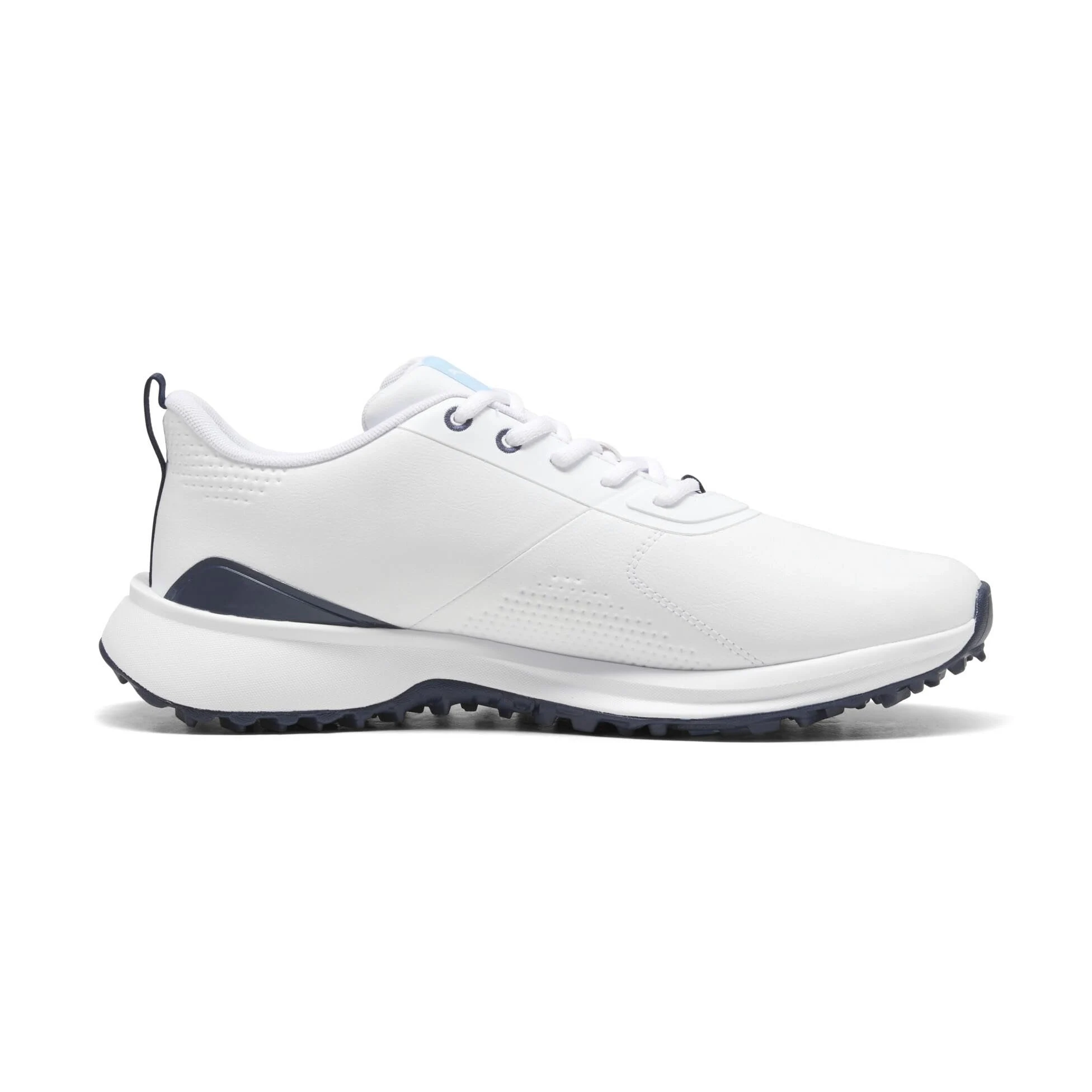 PUMA Chaussures de Golf Fusion Grip 6 Evo pour Homme, Blanc argenté, Pointure 42, Puma White Puma Silver, 42.5 EU