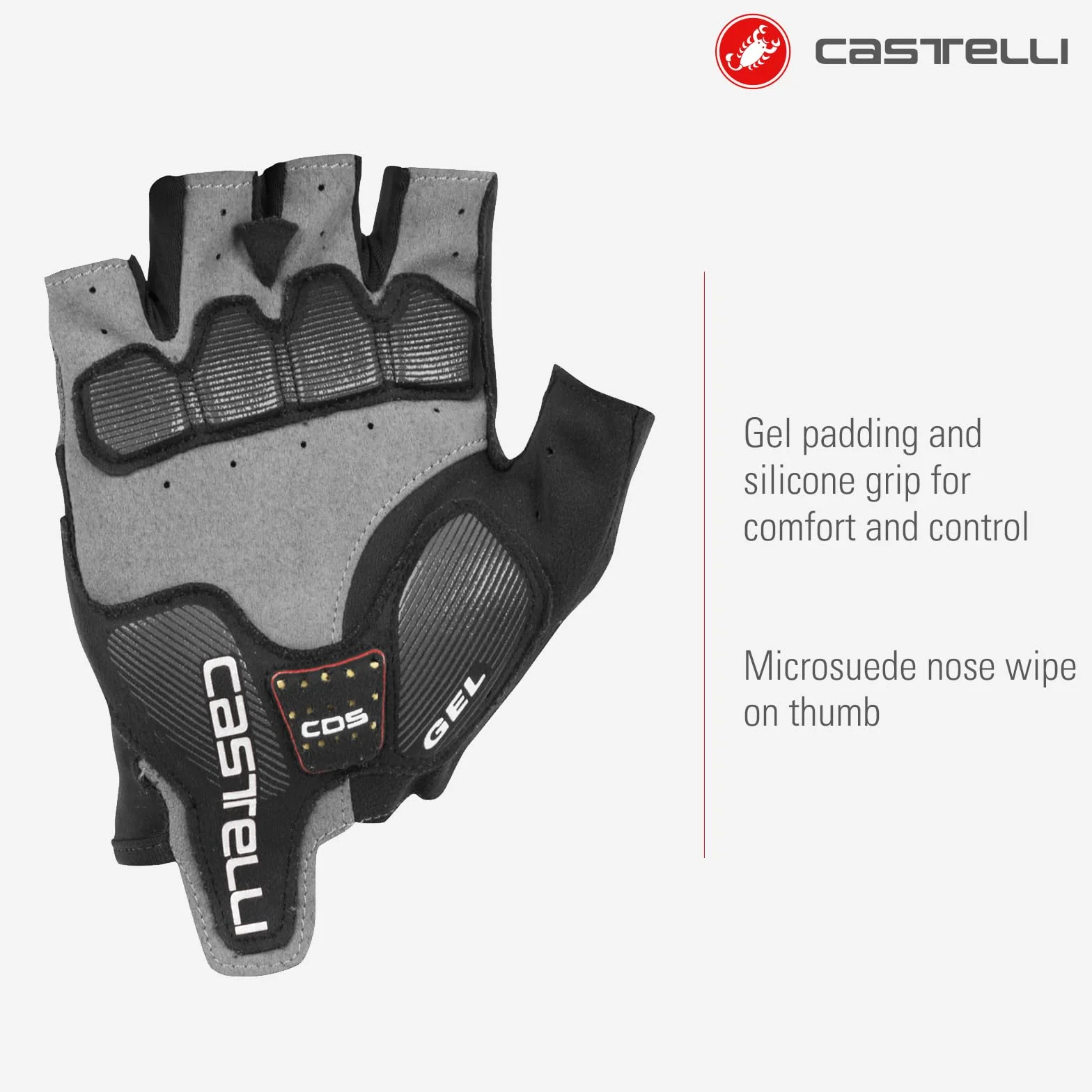 CASTELLI Arenberg Gel 2 Gants de Cyclisme Unisexe – Adulte, Noir/Ivory, L