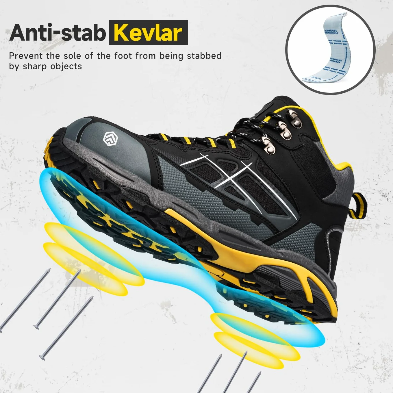 LARNMERN Chaussures de sécurité Hommes Femmes Montante Antidérapant Embout en Acier Antistatique Chaussures de Travail Légère Respirant