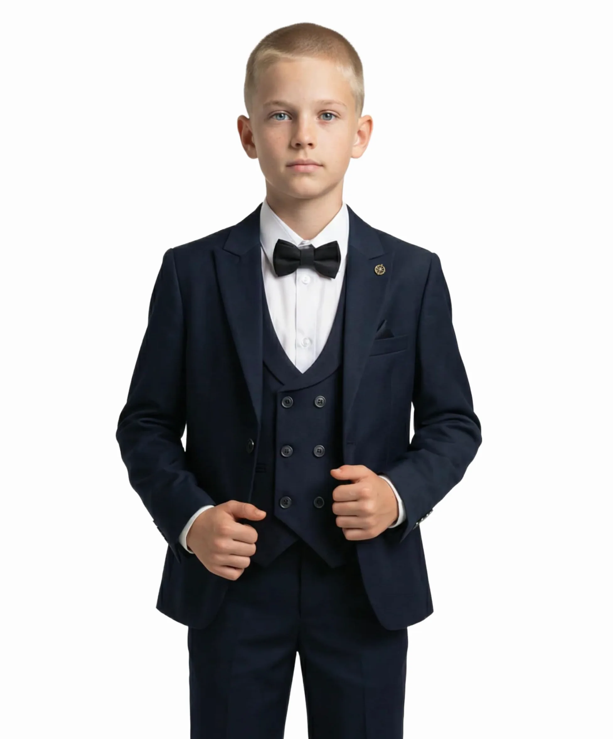 SIRRI Ensemble de Costume Formel 5 pièces pour garçons, Coupe Slim, pour Bal de Fin d'année et Occasions spéciales, de 1 à 16 Ans