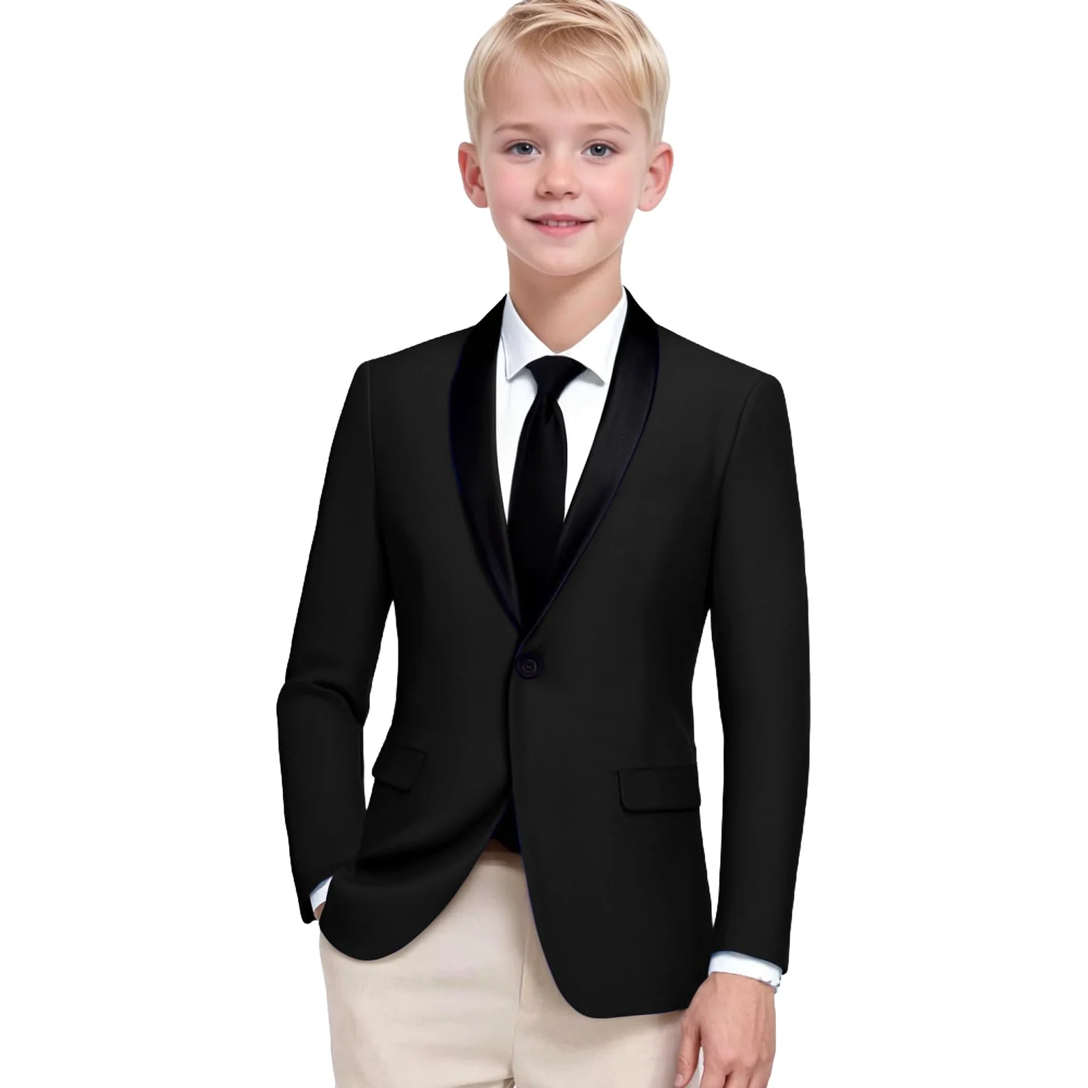 Generisch 2026 Filles Garçons Manches Longues Veste Formelle Bouton Mode Manteau Business Pour Enfants