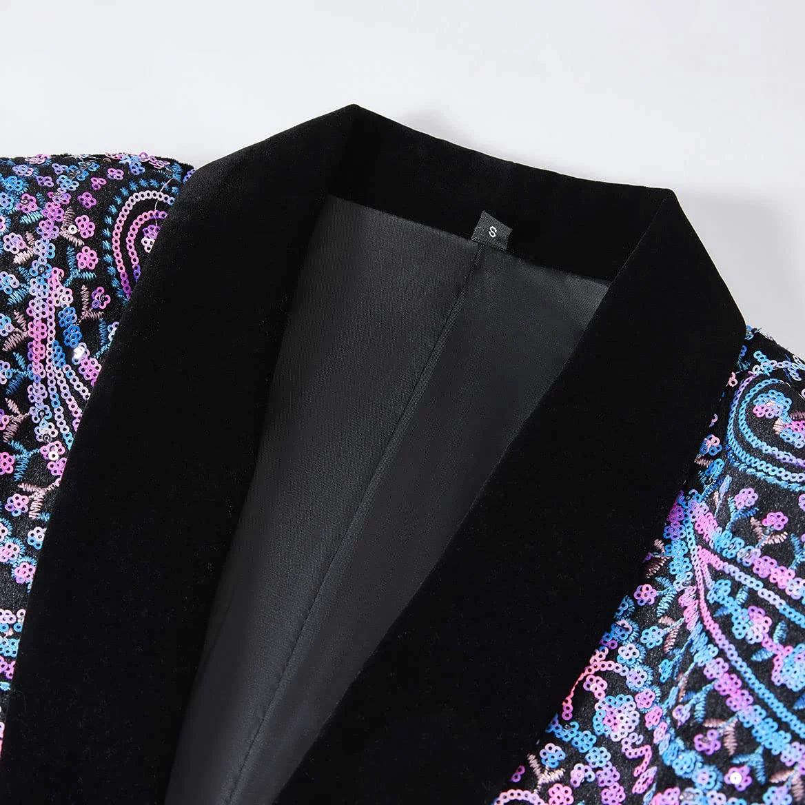 Veste de Costume à Paillettes Brillantes pour Hommes Veste de Costume à Fleurs Classique à la Mode, adaptée aux fêtes, Mariages, banquets, bals