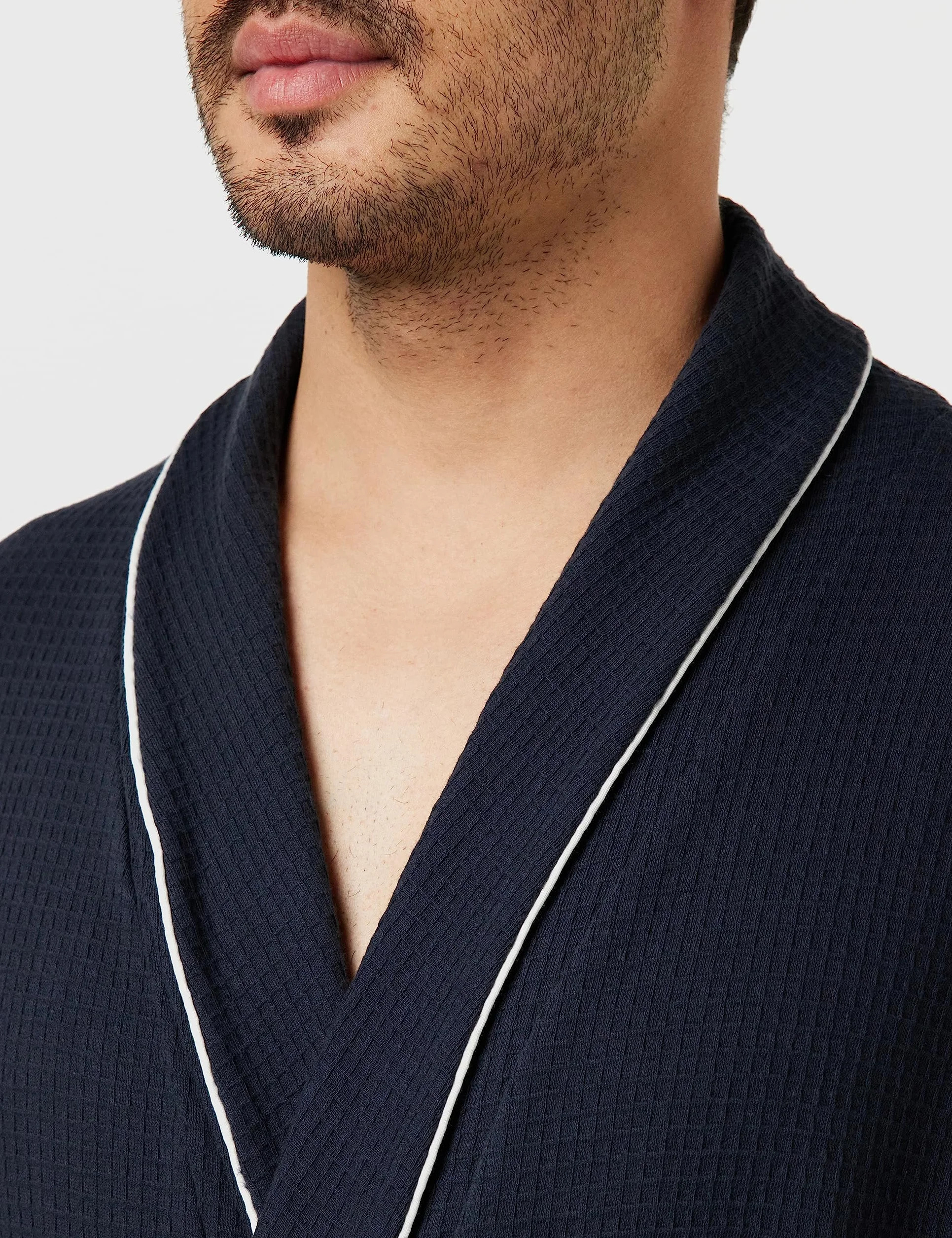 Amazon Essentials Homme Peignoir Léger et Gaufré (Disponible en Grandes Tailles et Grandes Longueurs)