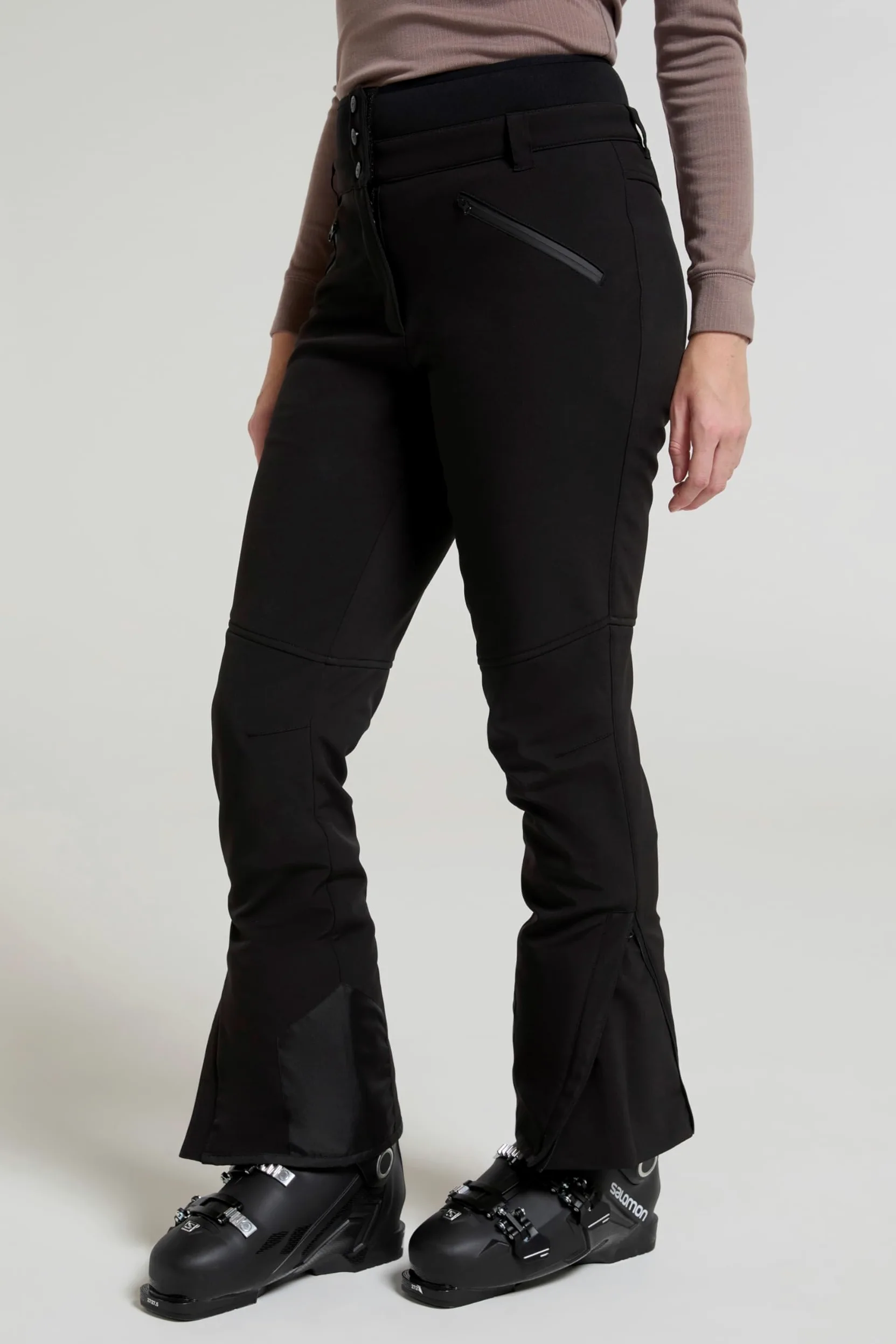 Mountain Warehouse Avalanche Pantalon de Ski Taille Haute Femme - Coupe ajustée - Salopette élégante et Robuste - Idéal pour Snowboard, traîneau et Ski, Hiver