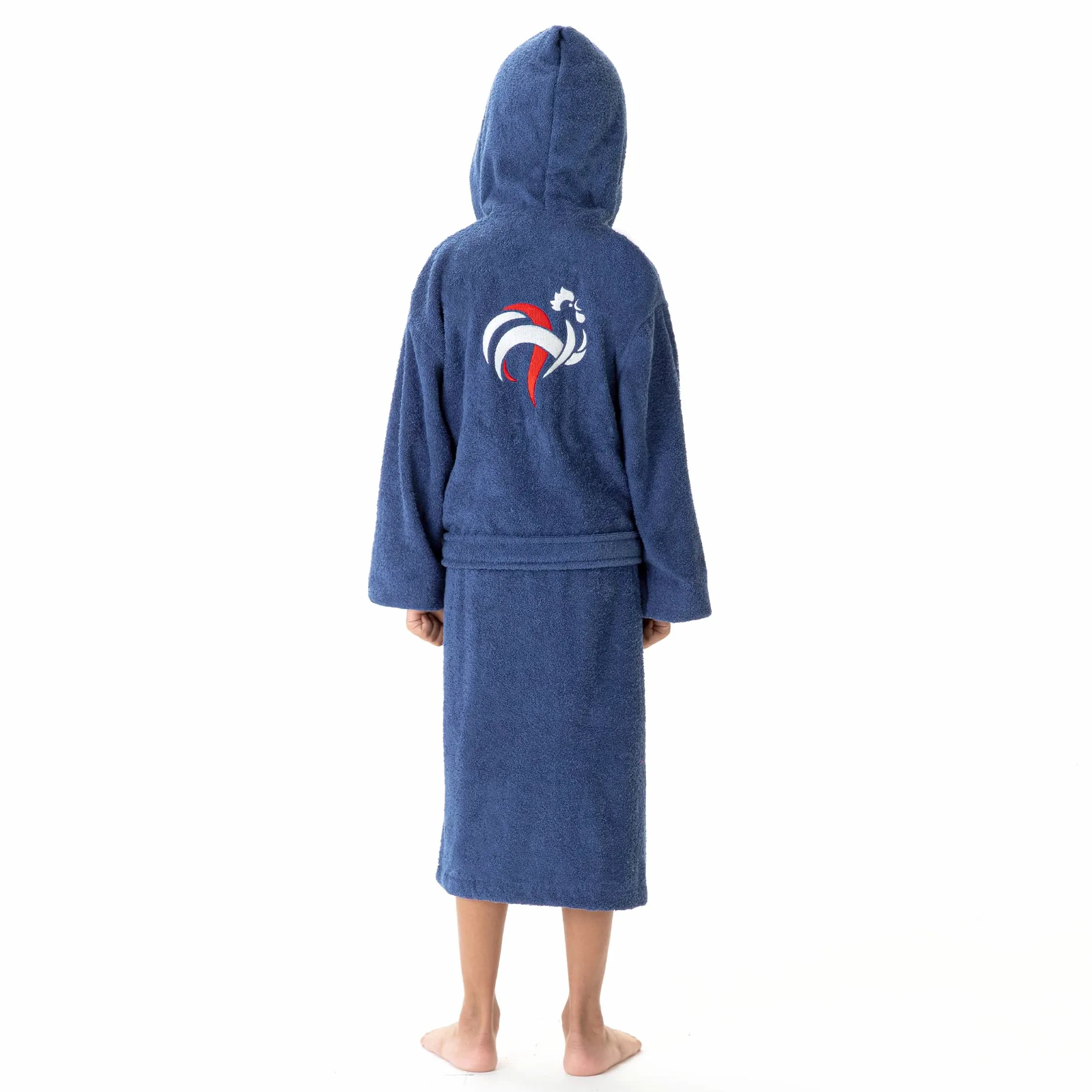 FFF Champions Peignoir Enfant | 100% Coton | OEKO-TEX | Bleu