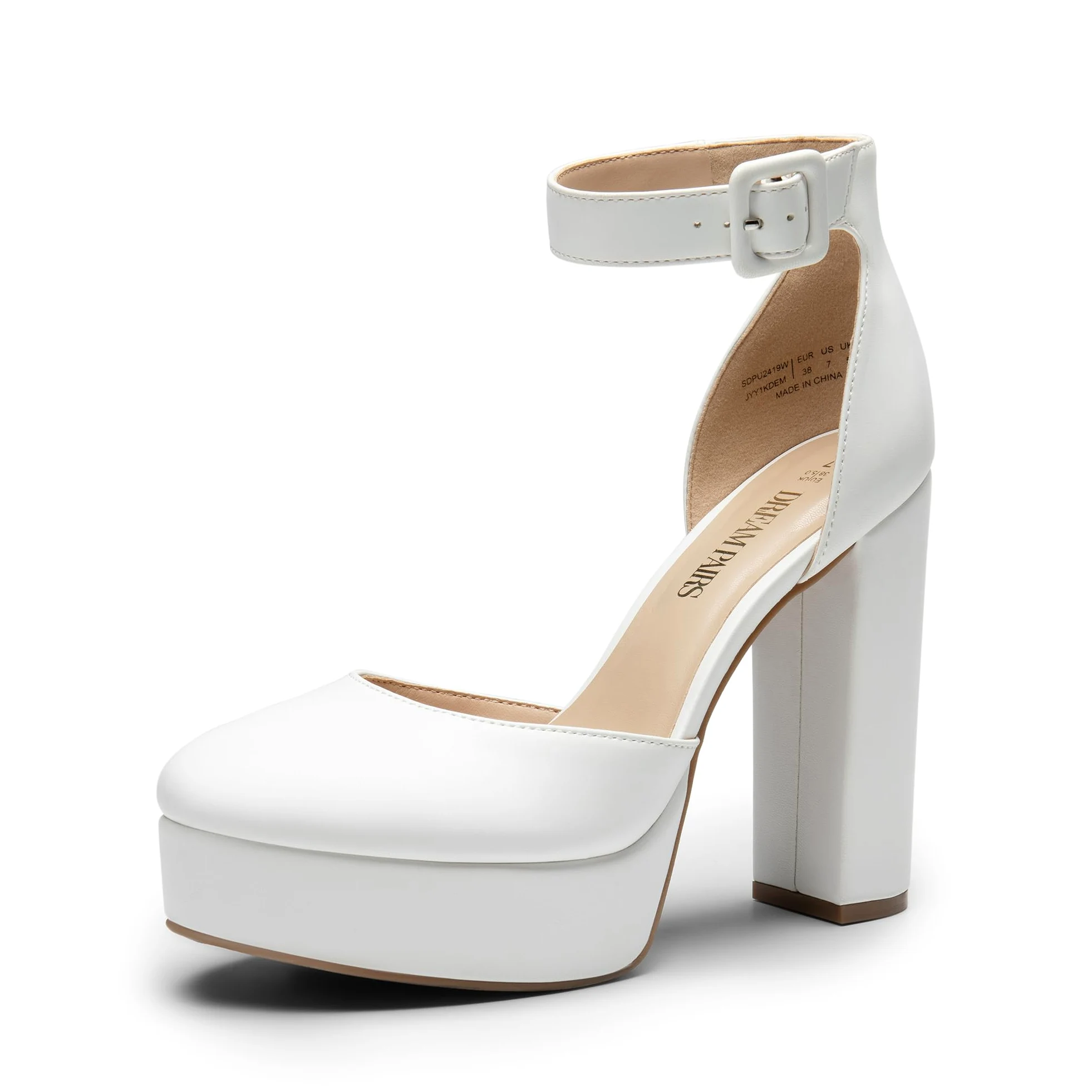 DREAM PAIRS Escarpins Femme Talon Haut Sexy, Chaussures à Talon Plateforme, Look Élégant pour Travail, Sortie ou Cérémonie Confort et Style