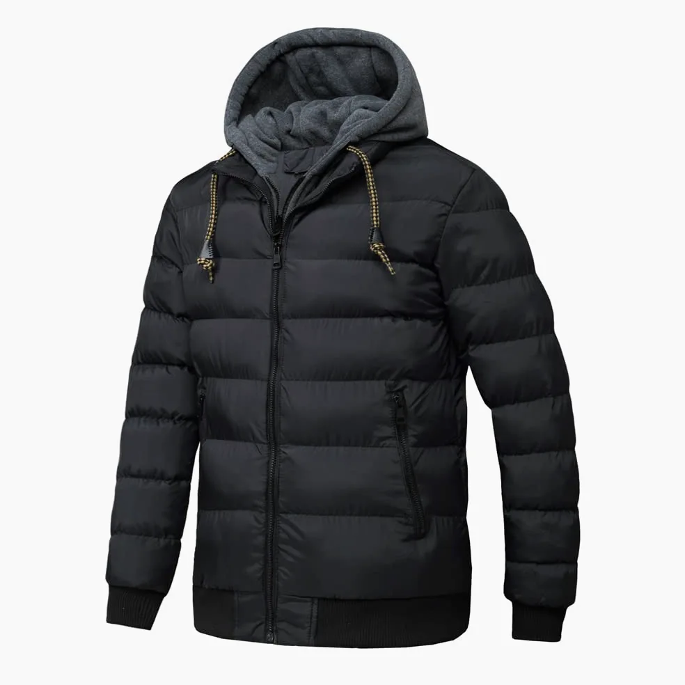 TONY BACKER Veste pour homme, veste d'hiver avec capuche, veste pour homme, veste pour homme, veste chaude, coupe-vent