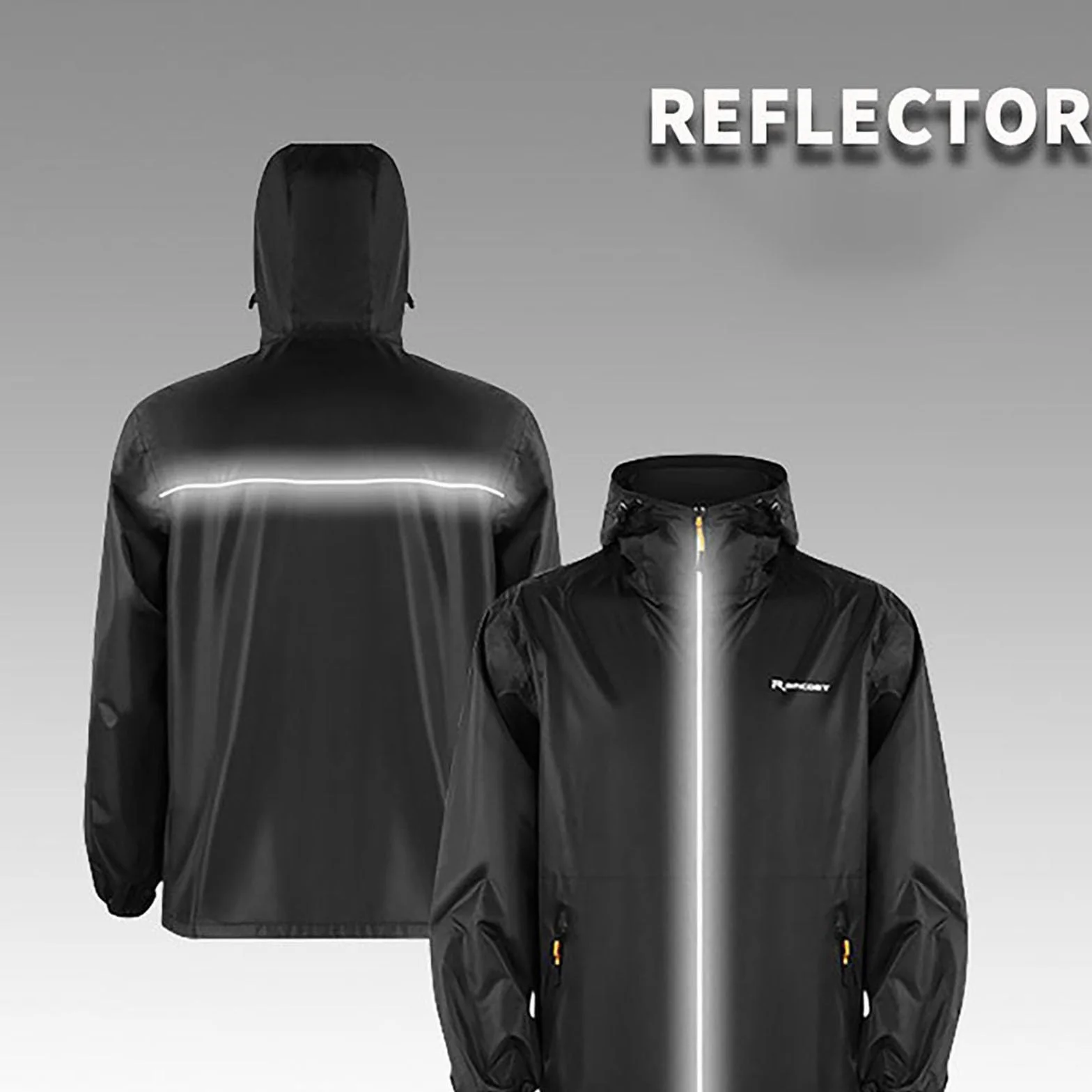 Generisch Combinaison de pluie pour homme - 2 pièces - Coupe-vent - Imperméable - Veste de cyclisme et pantalon de cyclisme - Respirante - Veste de pluie - Vêtement de pluie - Vêtement de pluie
