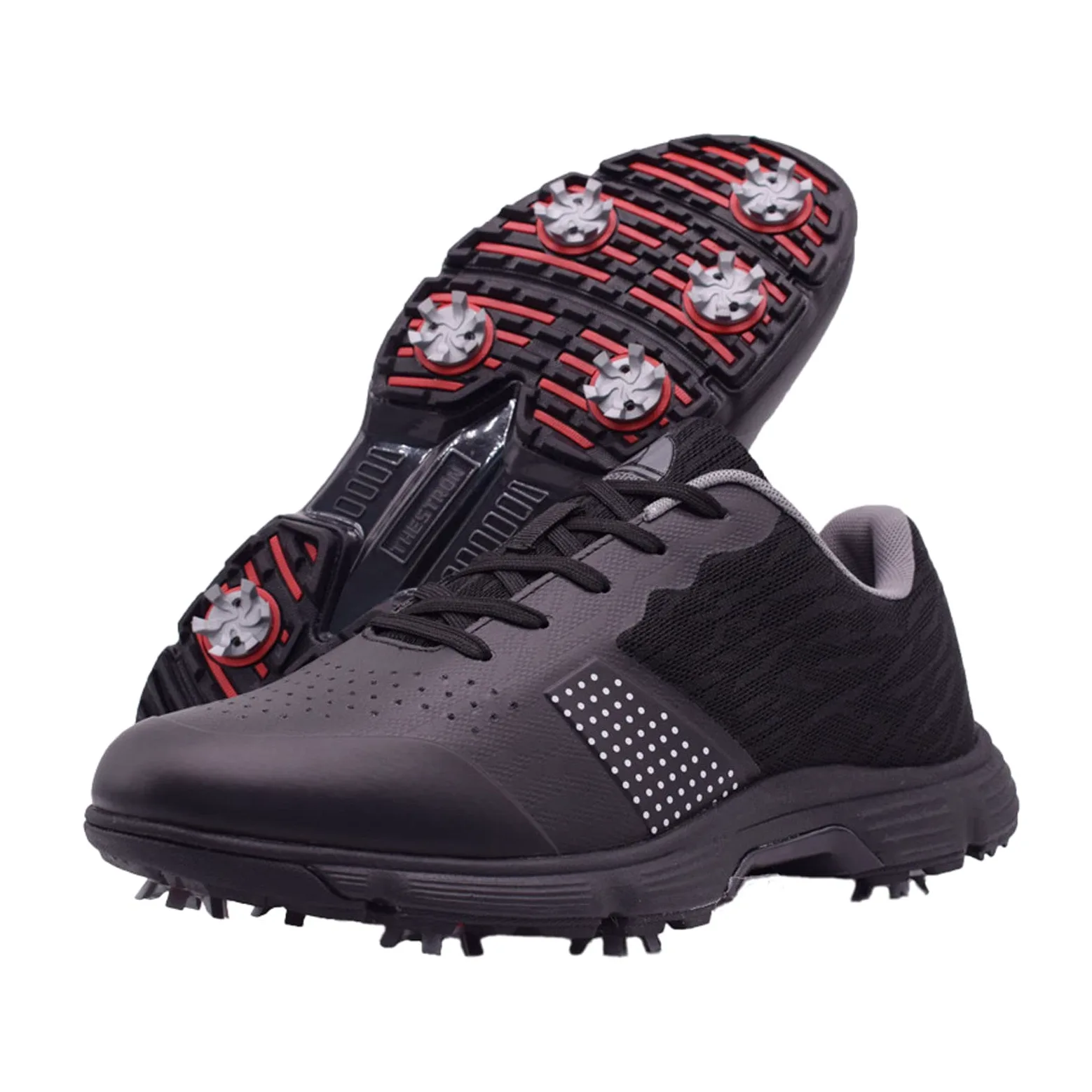 LZQpearl Chaussures De Golf Unisex, Bottes Toutes Saisons pour Hommes, Baskets Lacets Antidérapantes Classiques, Professionnelles
