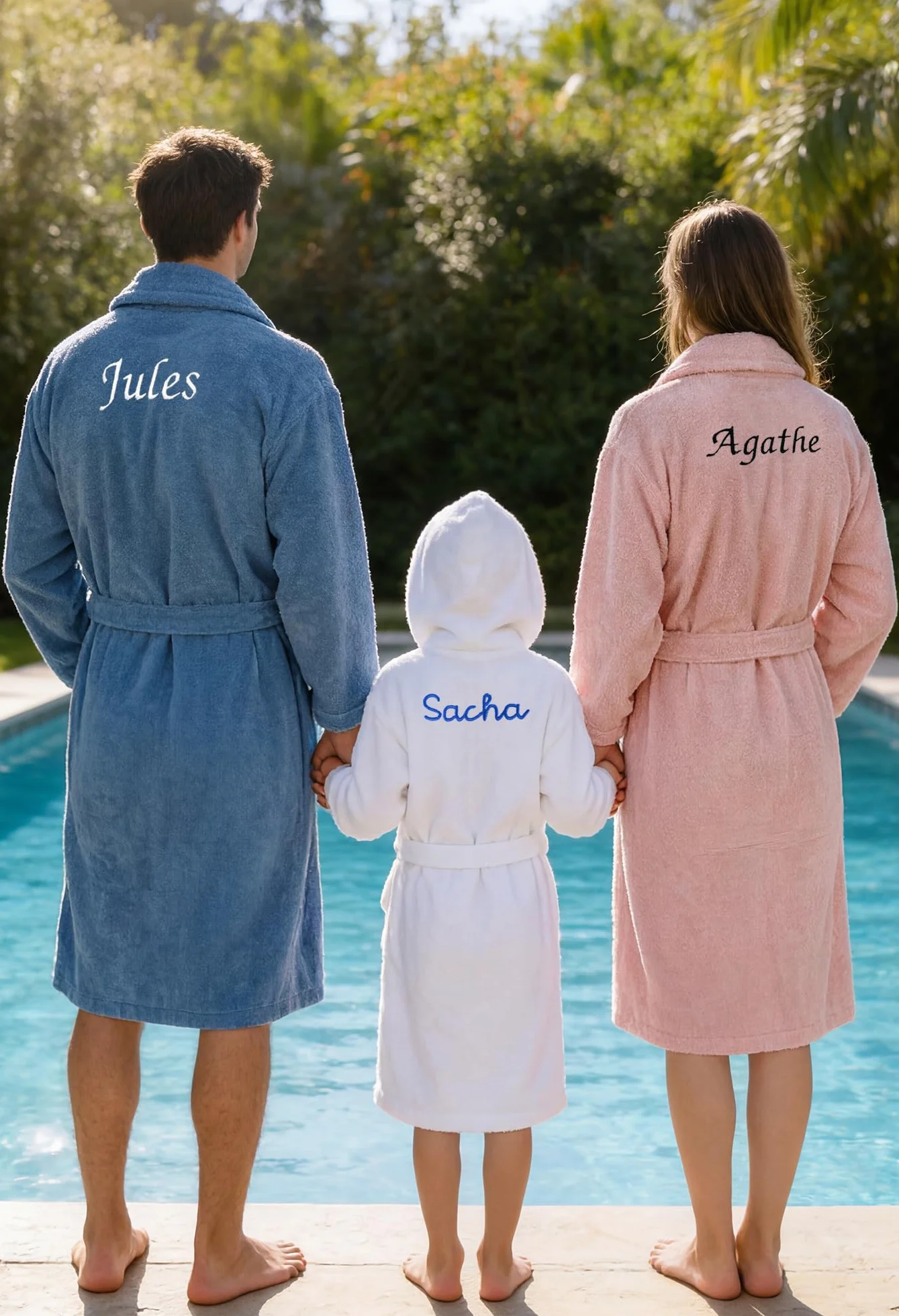 KDO MAGIC Peignoir de bain femme personnalisé - Brodé avec un prénom - Matière éponge - Plusieurs coloris - Cadeau maman noël, anniversaire, fête des mères