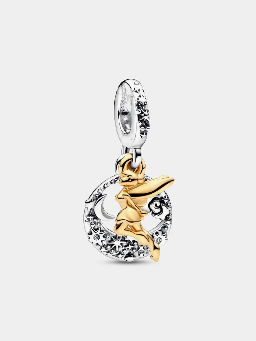 Generico FairyHause Figure en argent sterling 925 Charm Bracelet Charm Cadeau Spécial Fête DIY Maman Mode Femme Princesse Chaud Été Populaire Bracelet Trilly Peter Pan Rêves Or