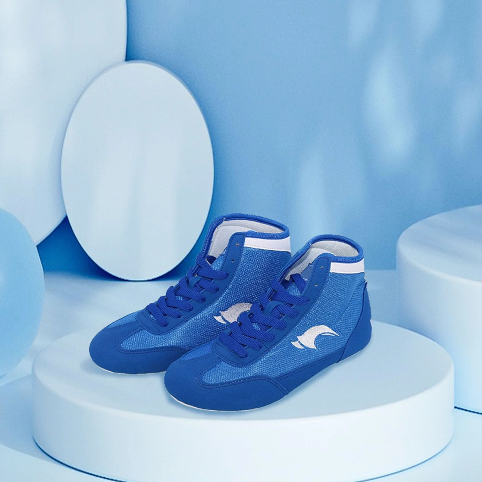Chaussures de boxe pour enfant - Chaussures d'entraînement de lutte - Bottes longues - Pour entraînement de compétition