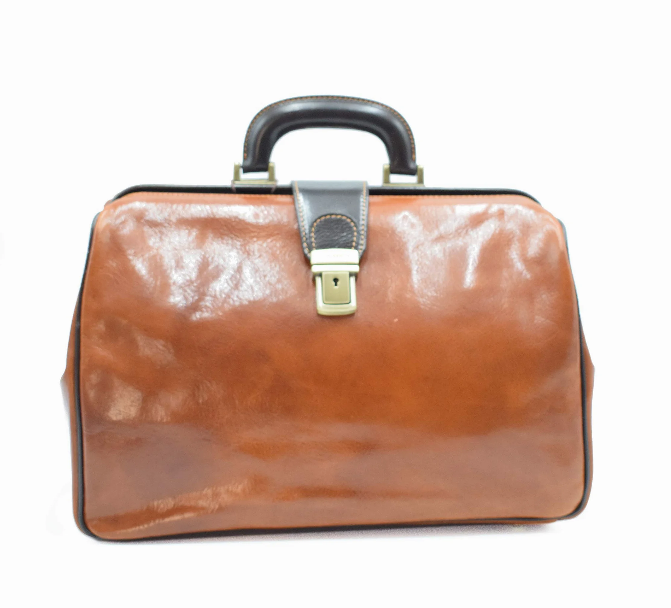 D&D - Sacoches médicaux en cuir véritable anglais Man – D&D0203 Bicolor – Fabriqué en Italie