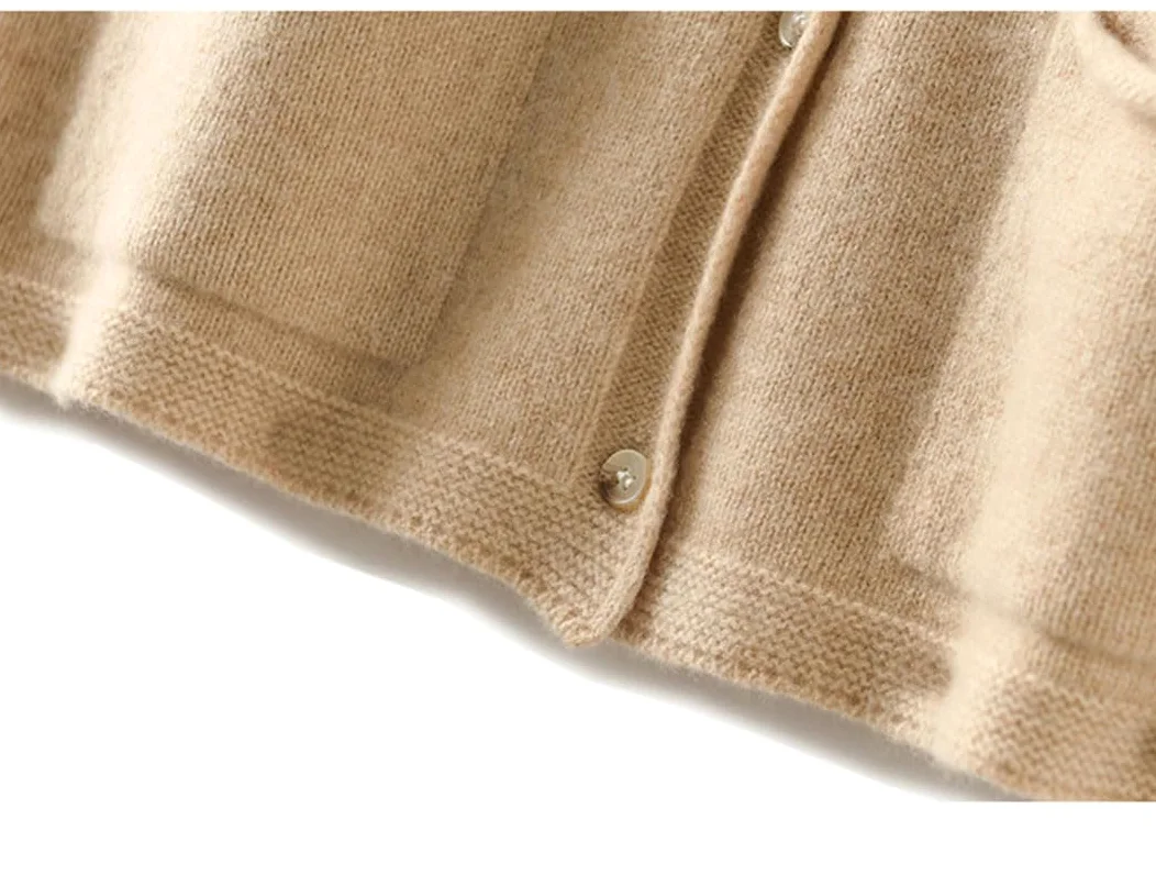 Alloaone Gilet Ample À Col en V pour Femmes, sans Manches, en Cachemire Tricoté avec Poche, Cardigan À La Taille