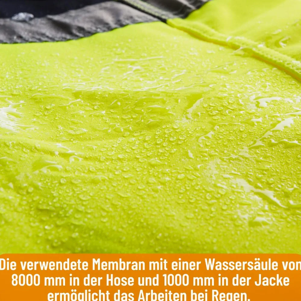 Veste haute visibilité avec bandes réfléchissantes d'alerte en ISO 20471 Veste Orange Jaune Fluo Veste de pluie veste de travail d'alerte protection sécurité Veste
