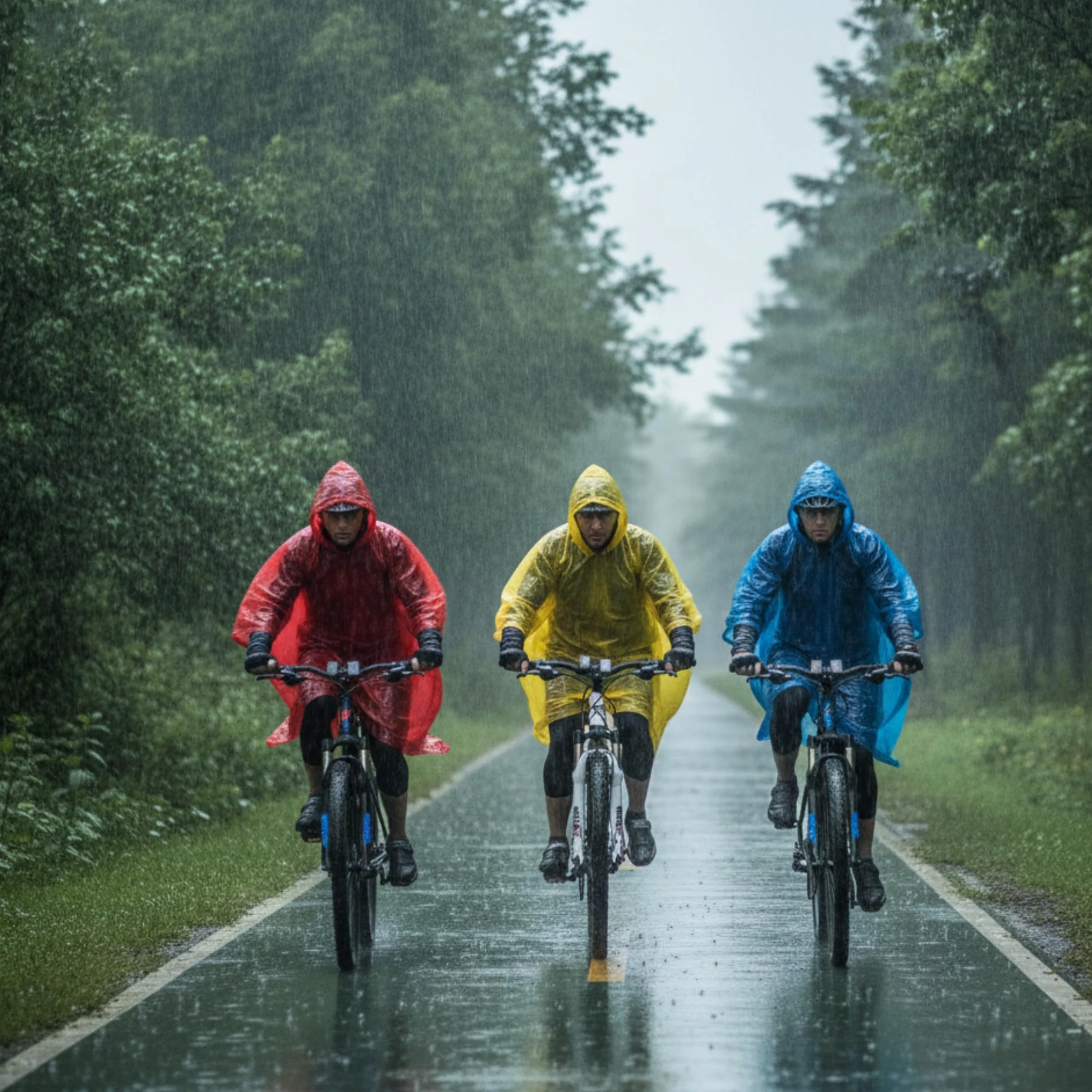 Lot de 50 Ponchos Imperméables d'Urgence. Imperméable Transparent Cape de Pluie Pliable Homme et Femme, Veste Légère et Portable pour les Excursions