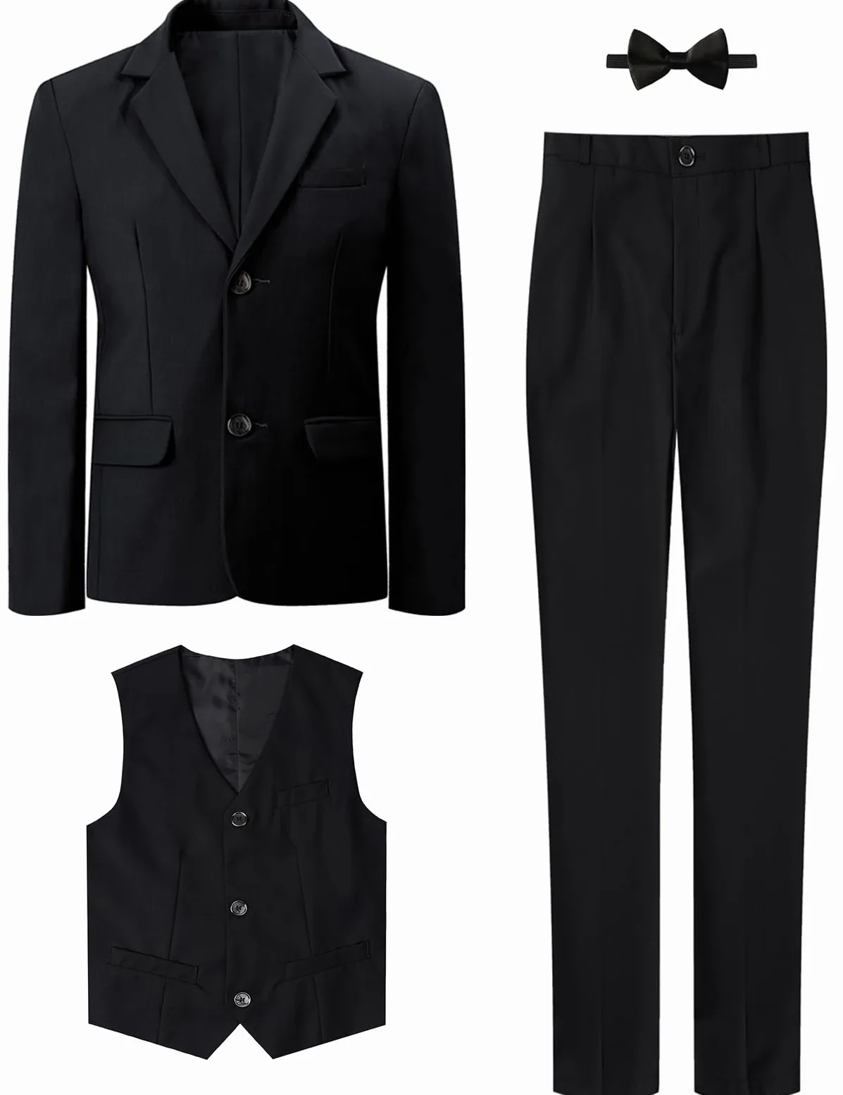 mintgreen Garçons Blazer Costume 3pcs Enfants Page Garçon Ensembles de Tenues Tuexdo Blazer + Gilet + Pantalon 5-12 Ans